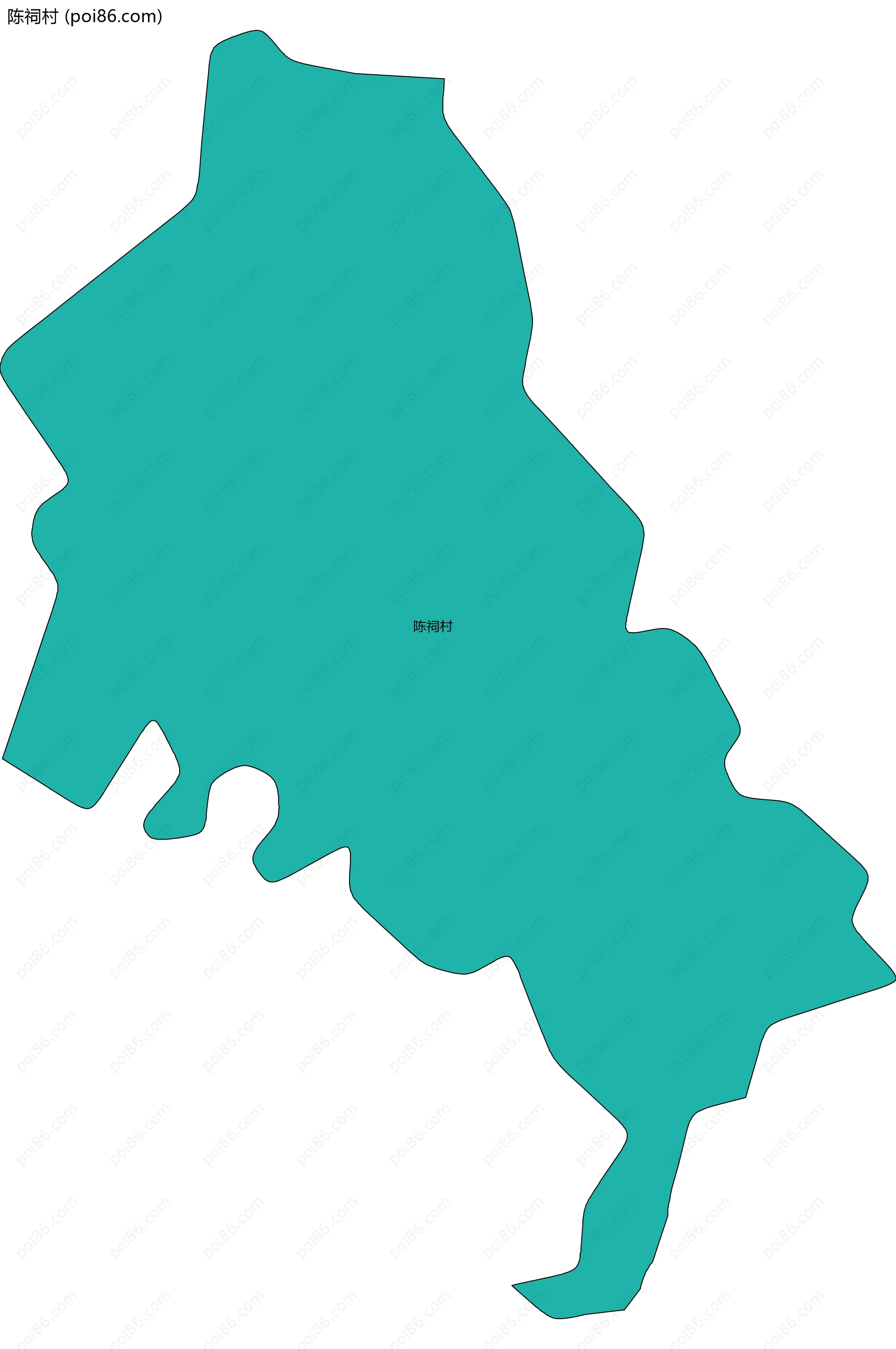 陈祠村边界地图