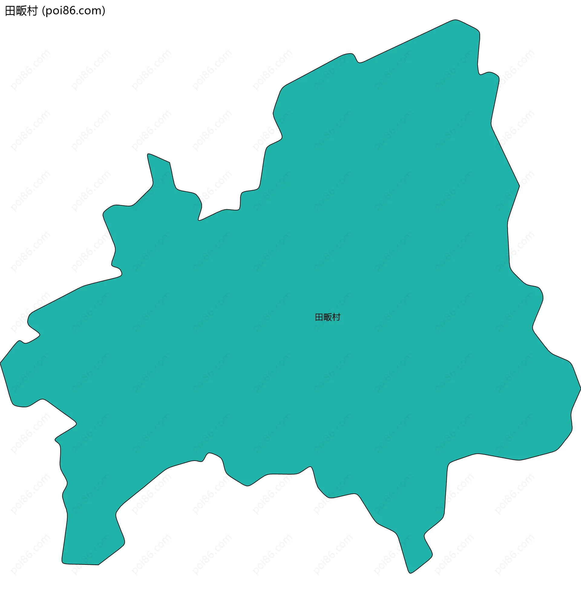 田畈村边界地图