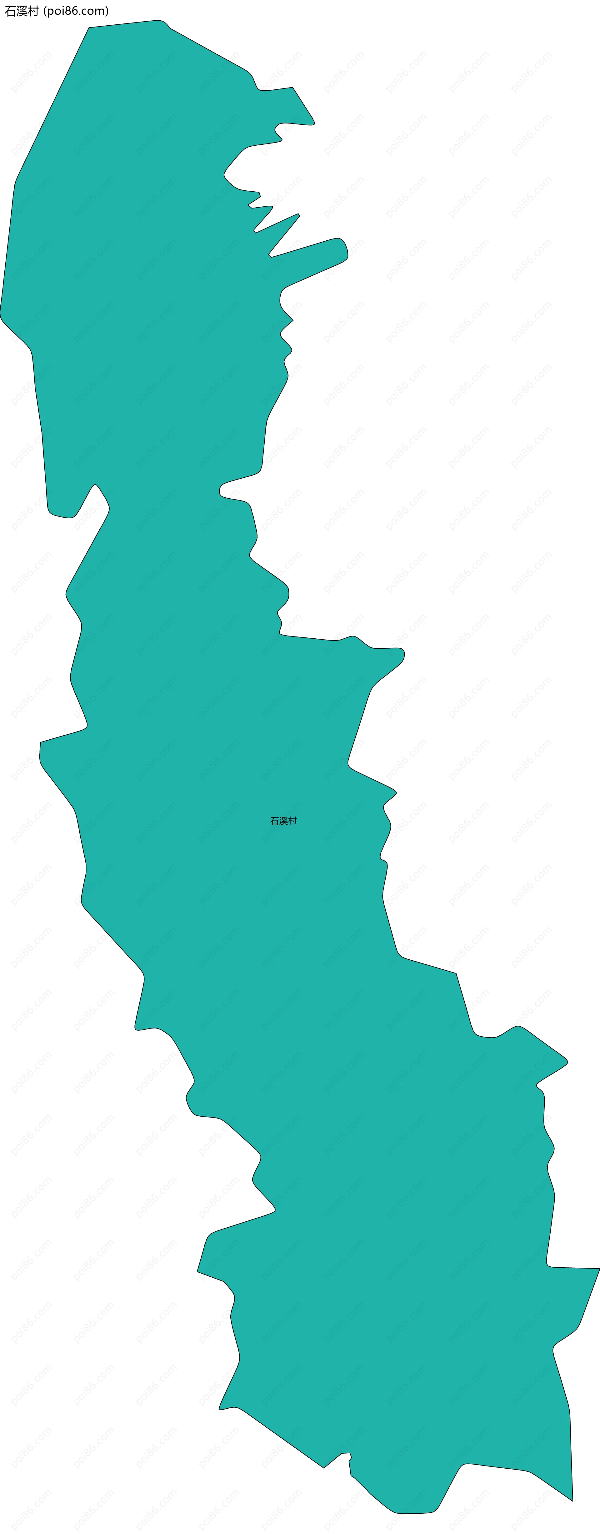 石溪村边界地图