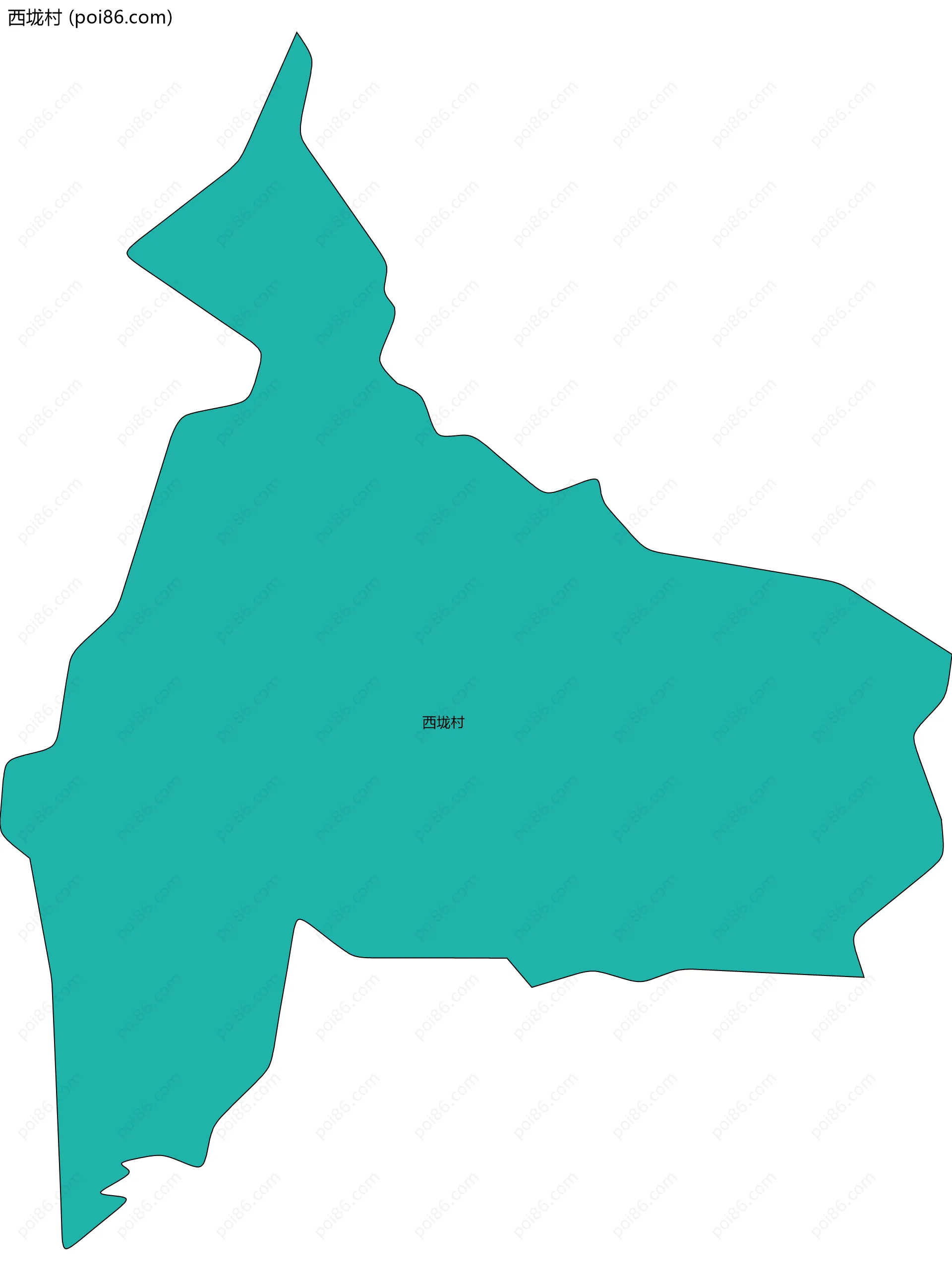 西垅村边界地图