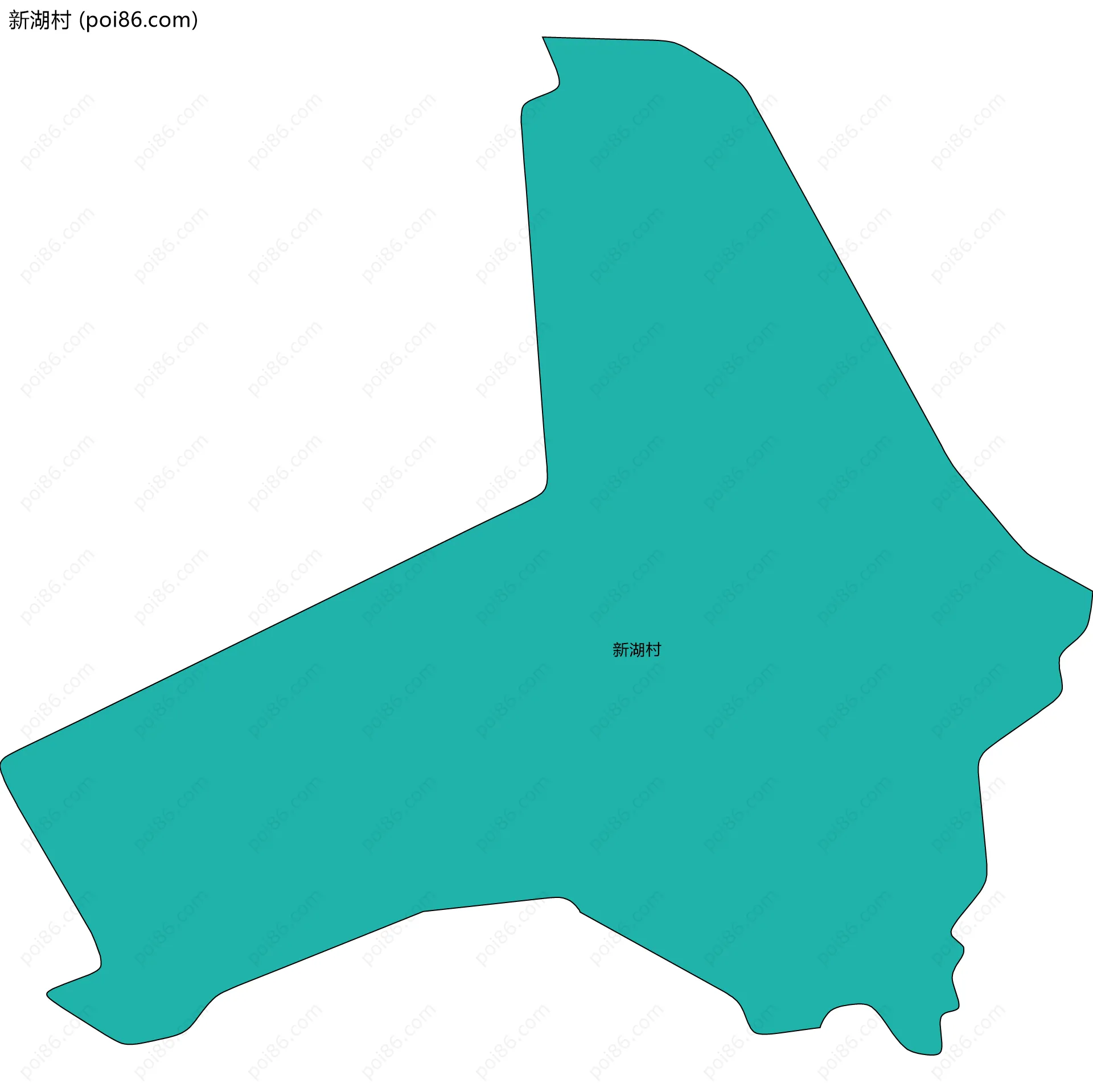 新湖村边界地图