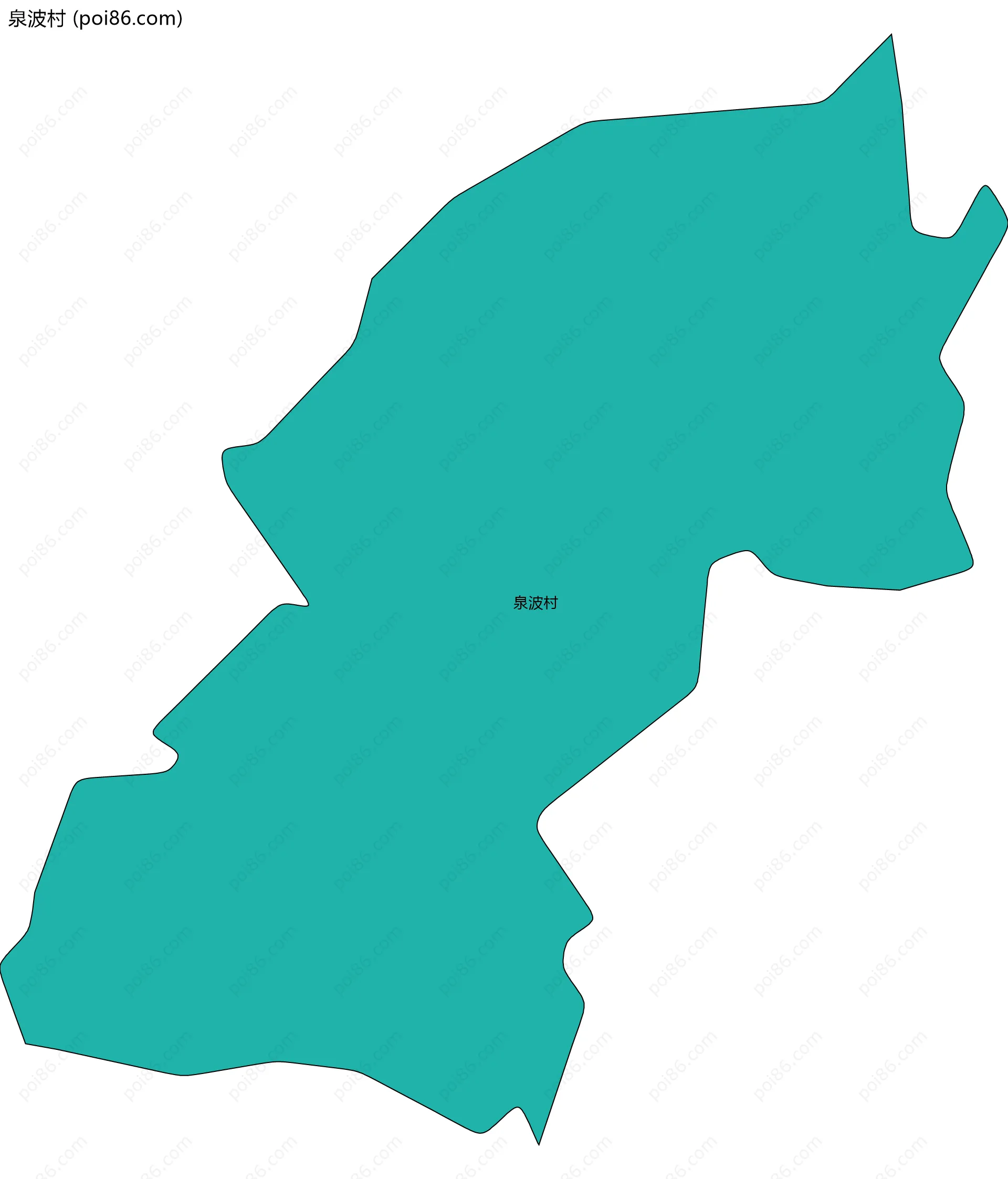 泉波村边界地图