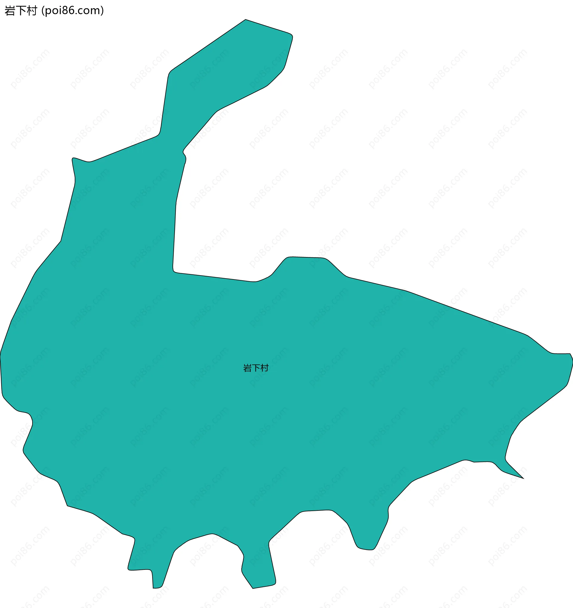 岩下村边界地图