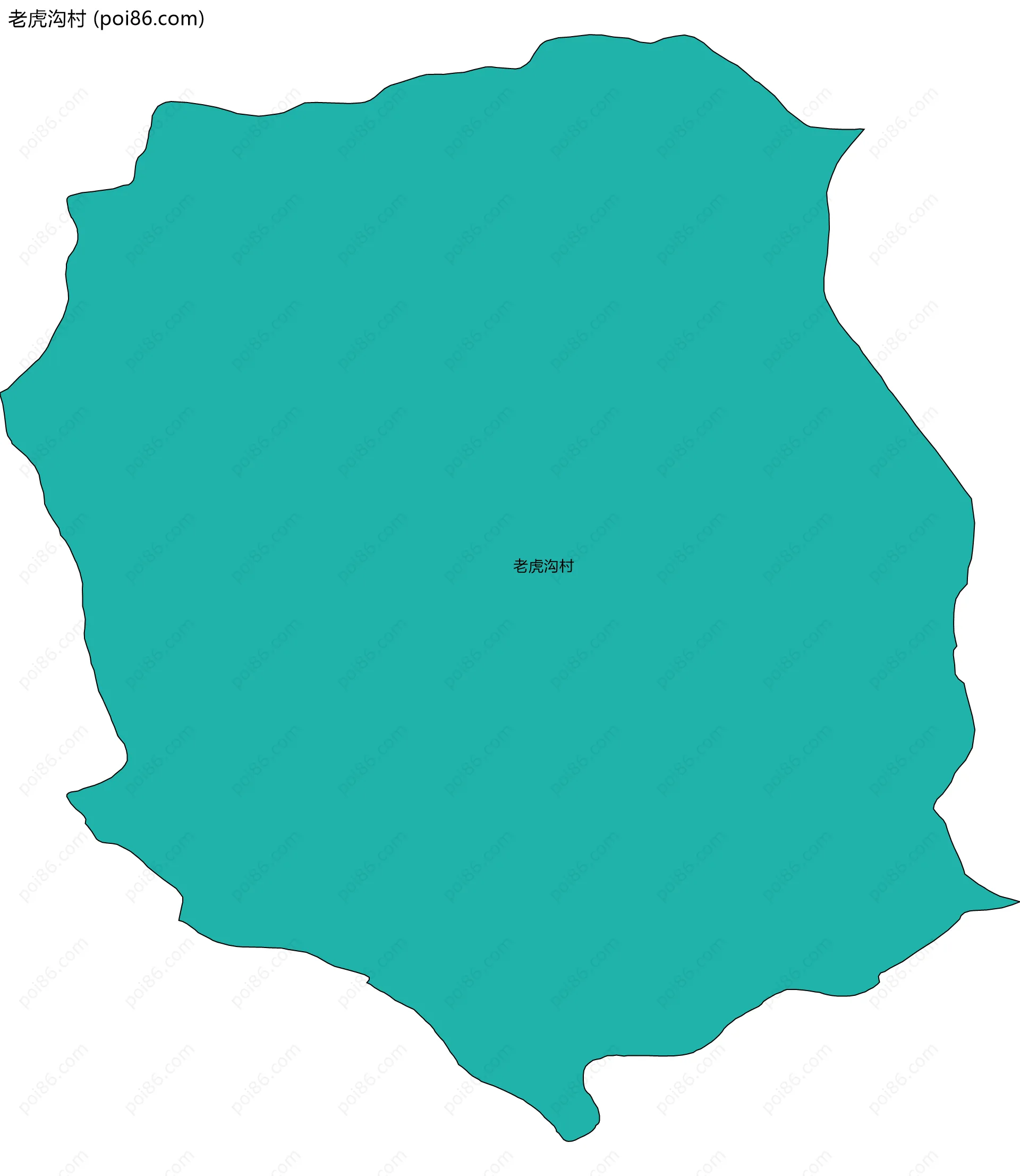 老虎沟村边界地图