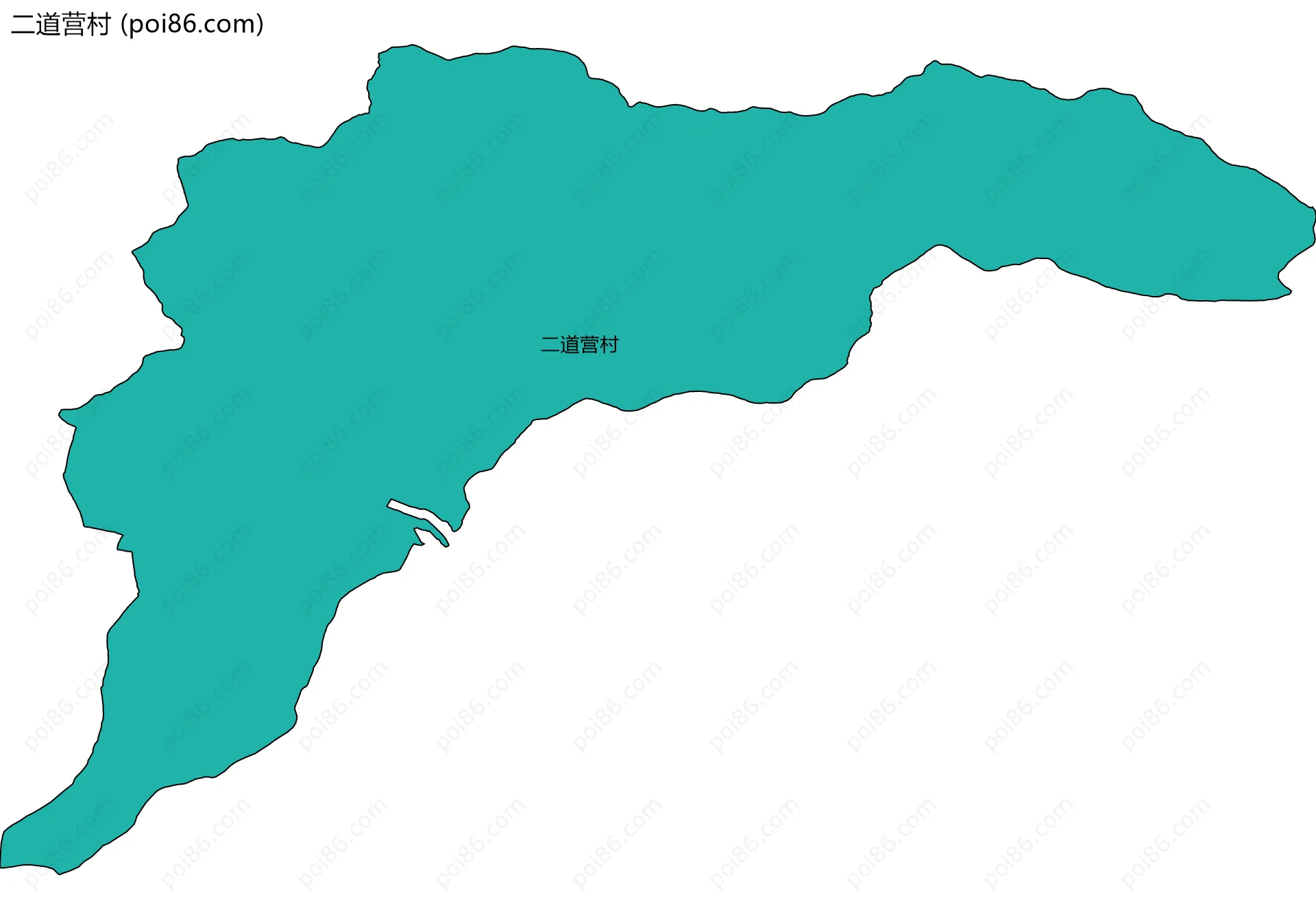 二道营村边界地图