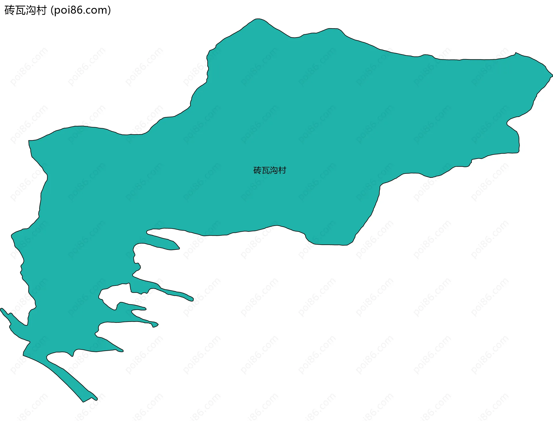 砖瓦沟村边界地图