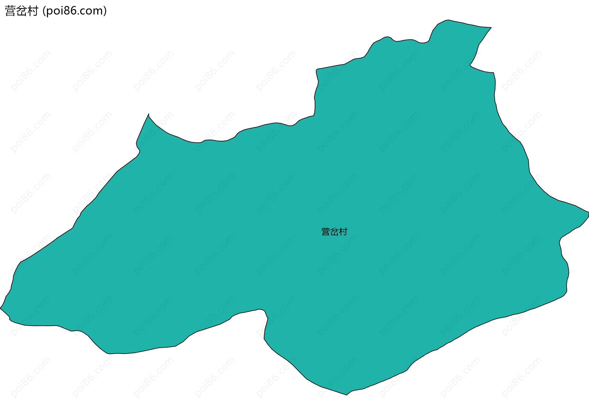 营岔村边界地图