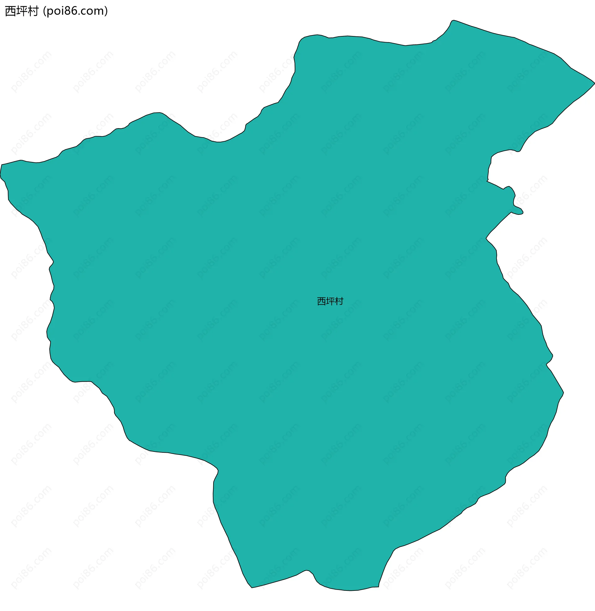 西坪村边界地图