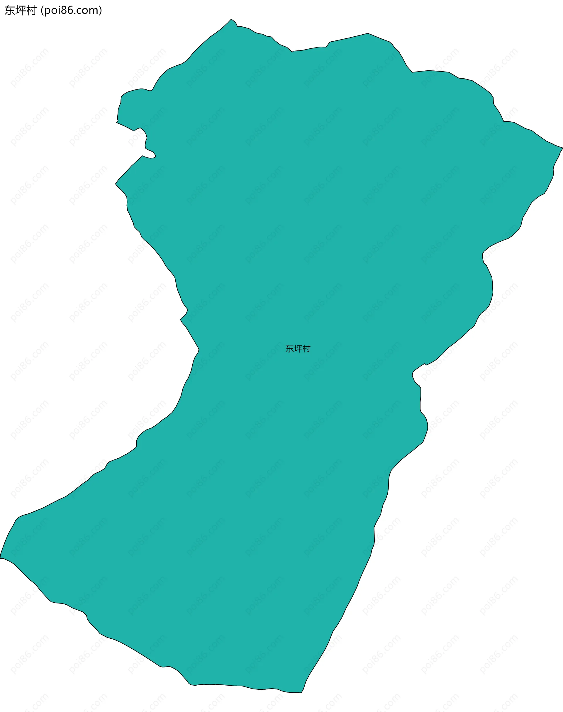 东坪村边界地图