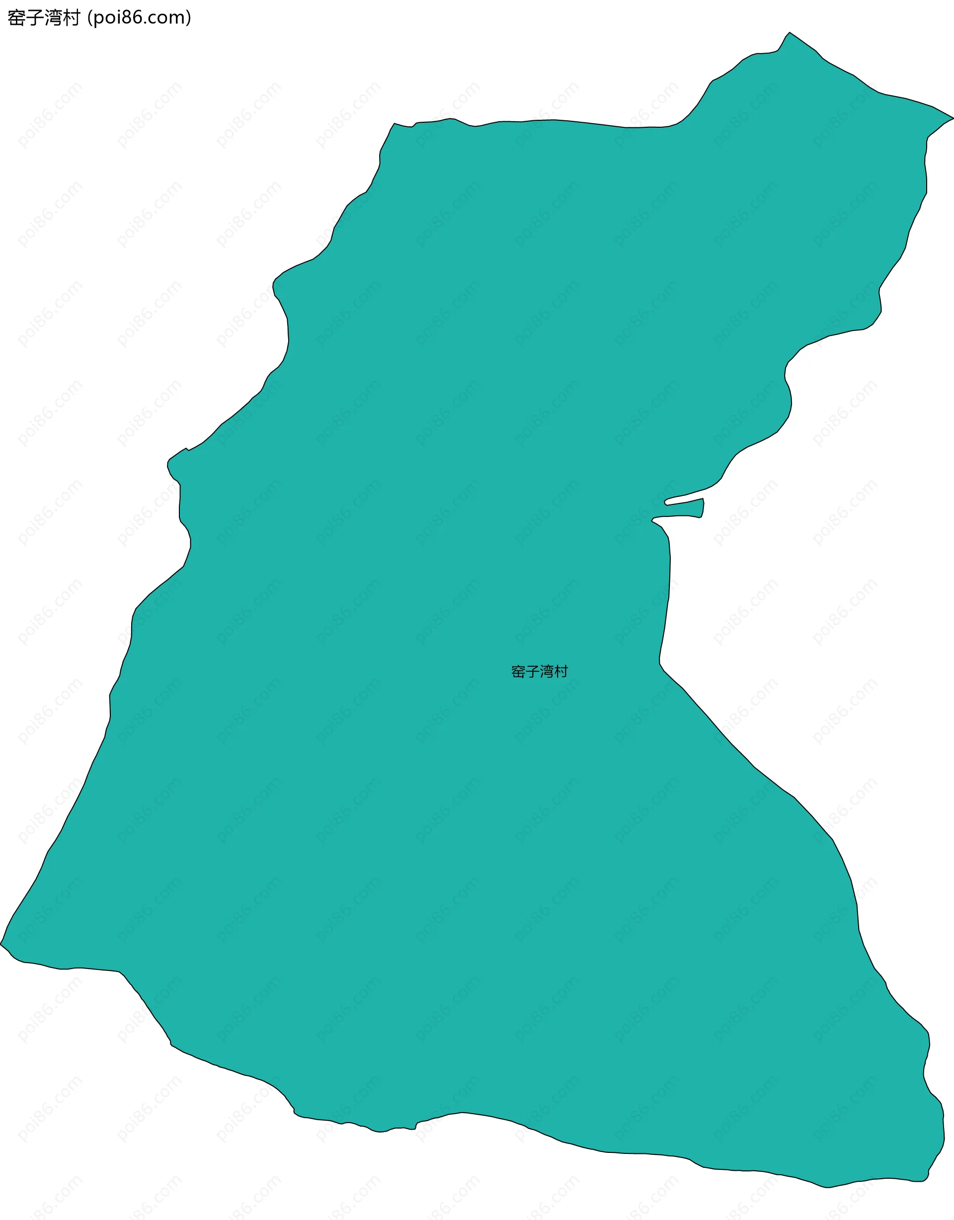 窑子湾村边界地图