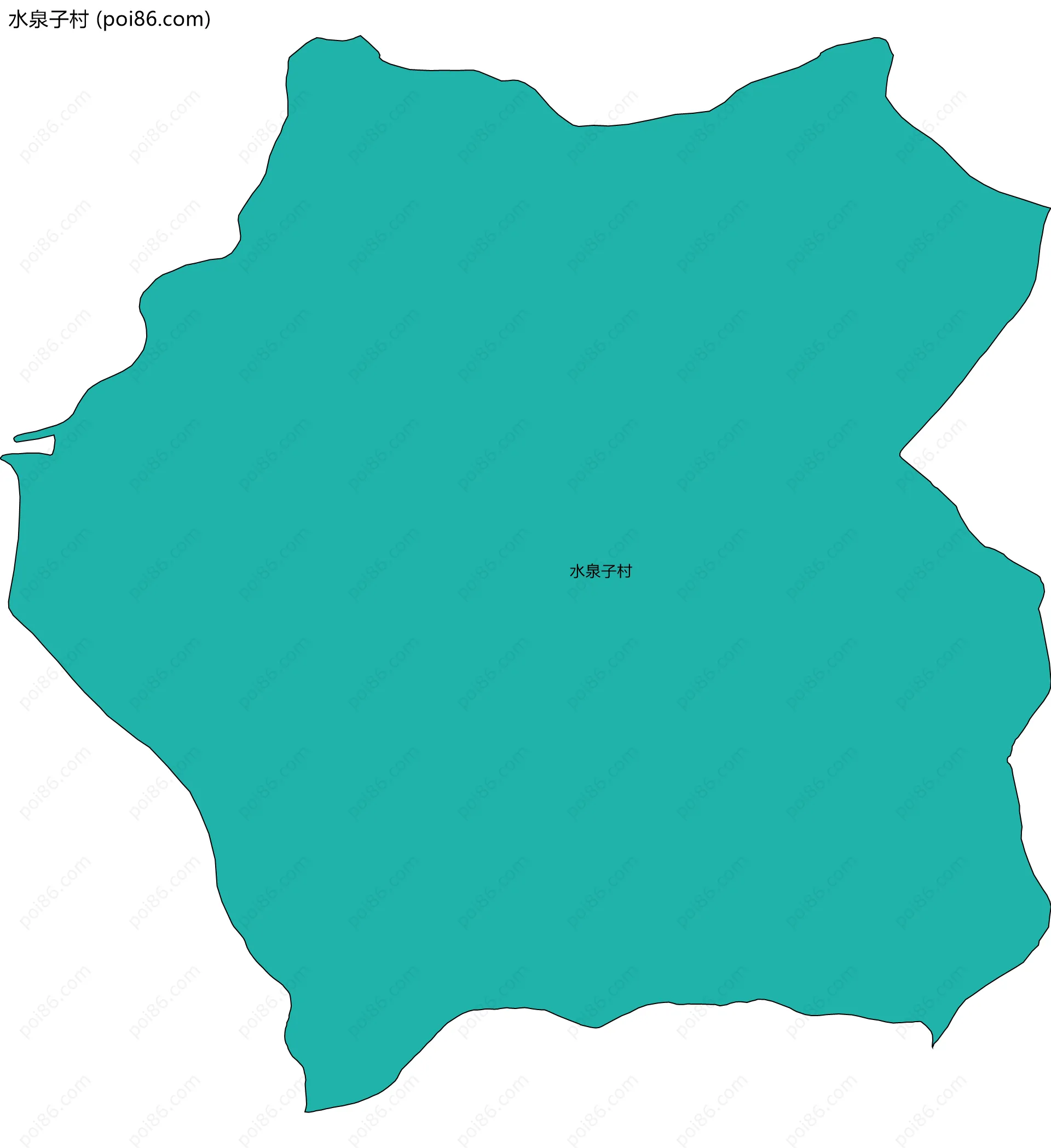 水泉子村边界地图