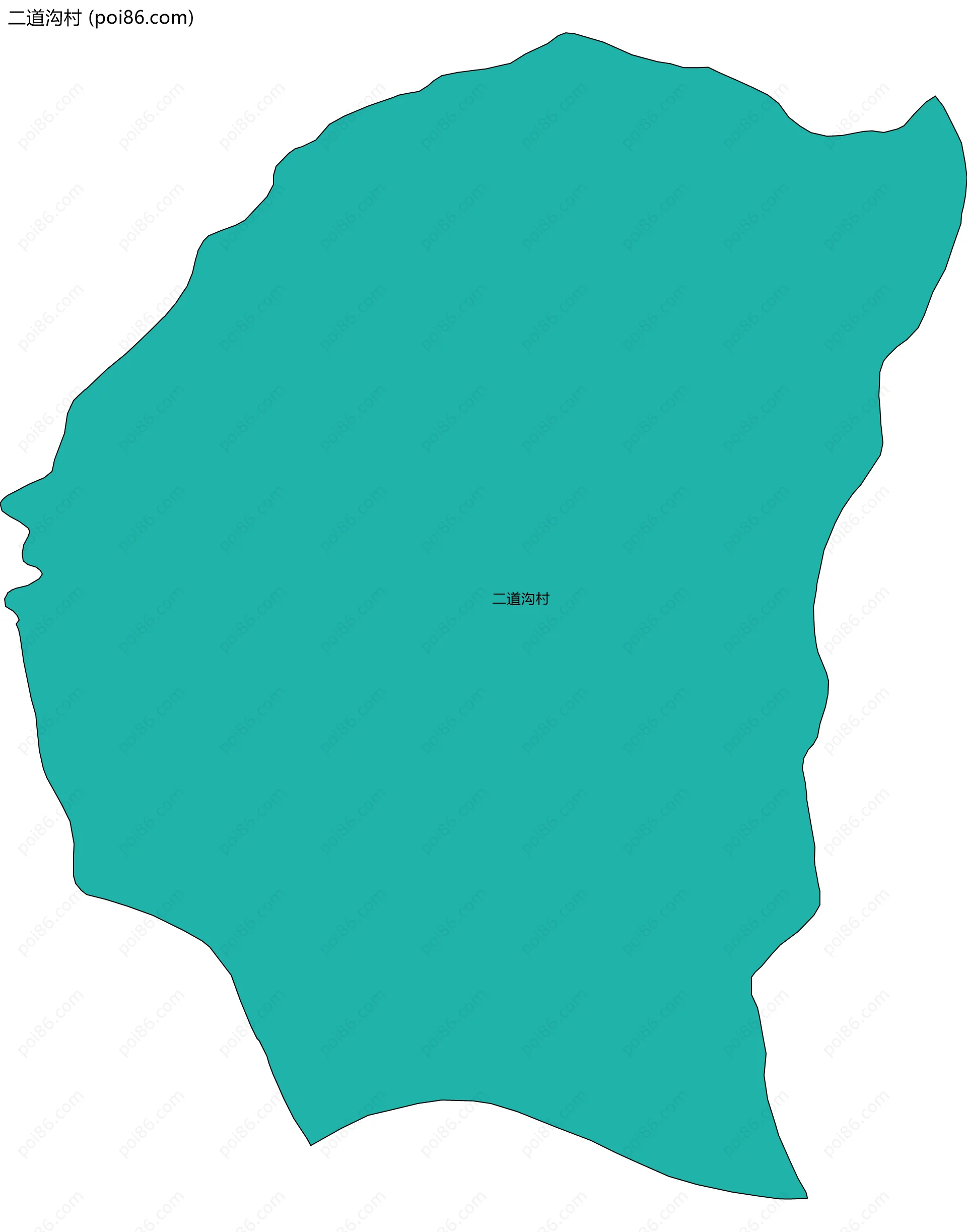 二道沟村边界地图