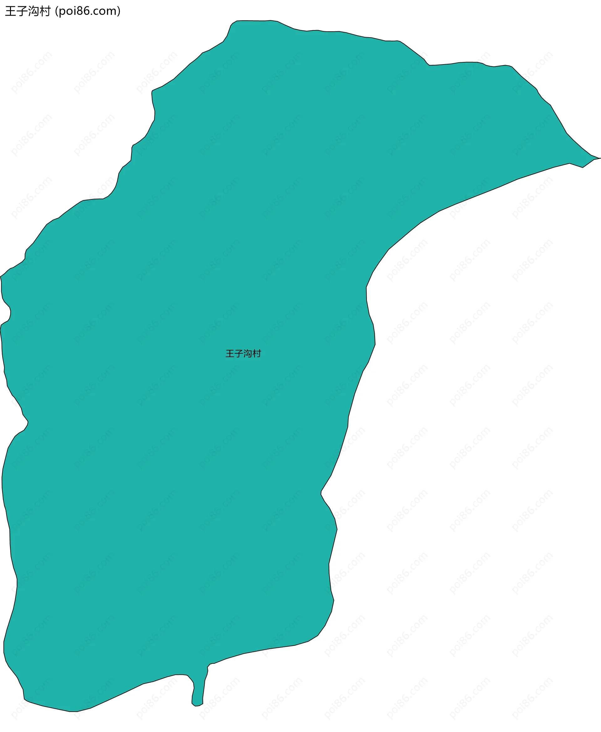 王子沟村边界地图