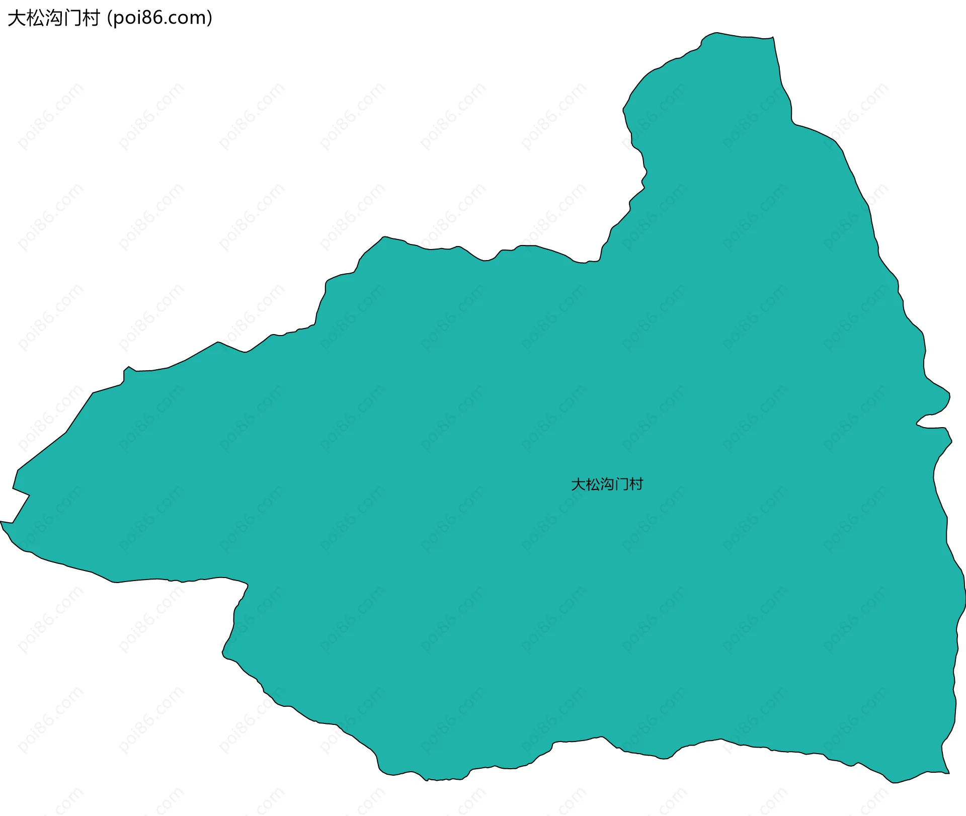 大松沟门村边界地图