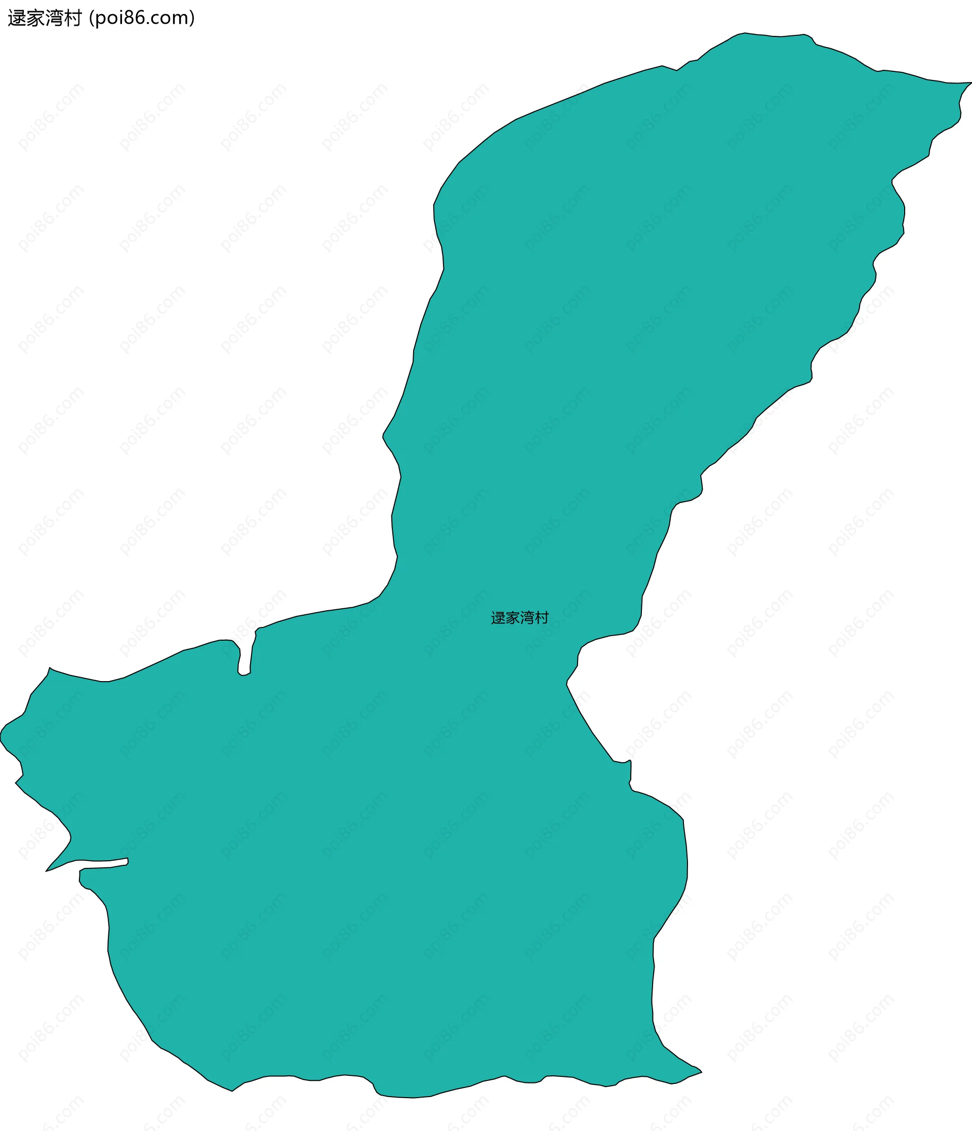 逯家湾村边界地图