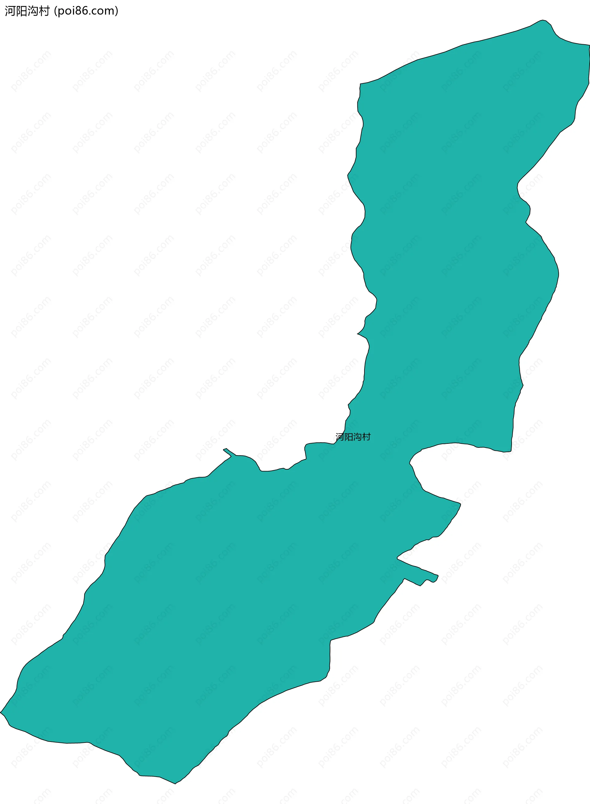 河阳沟村边界地图