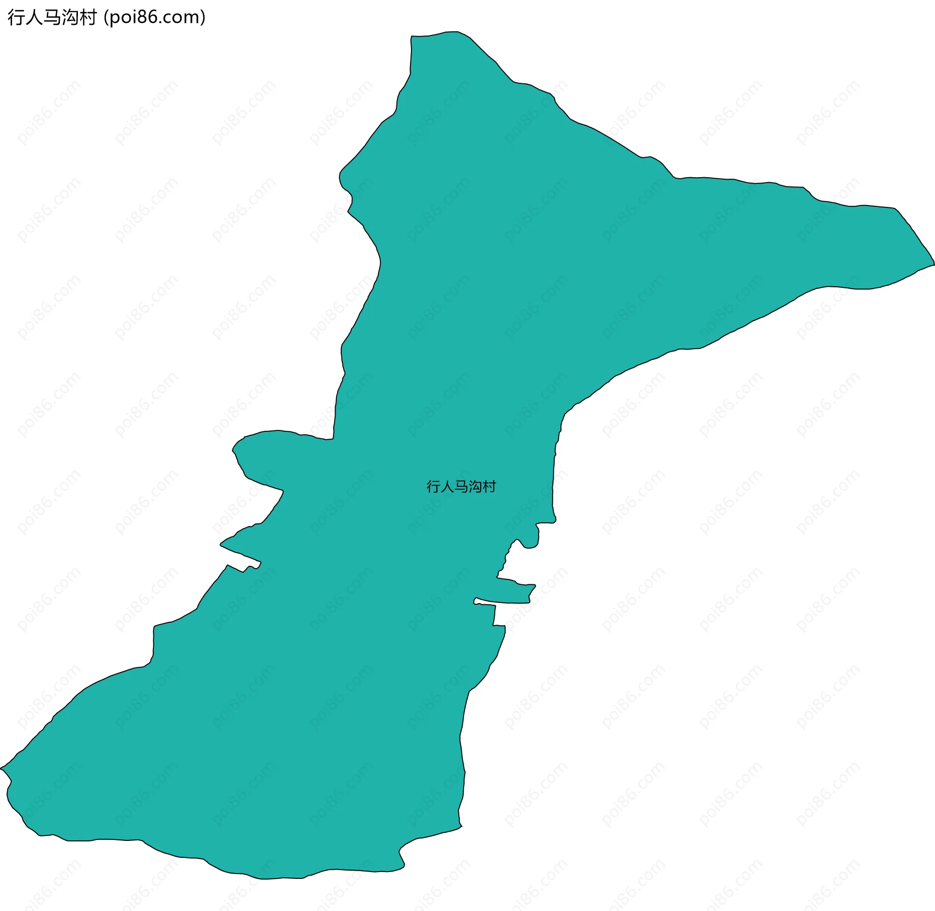 行人马沟村边界地图