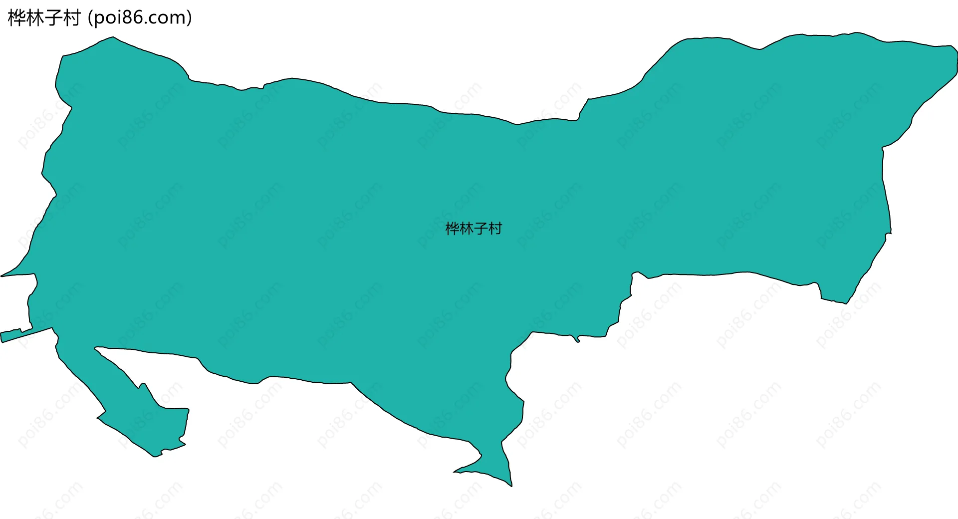 桦林子村边界地图