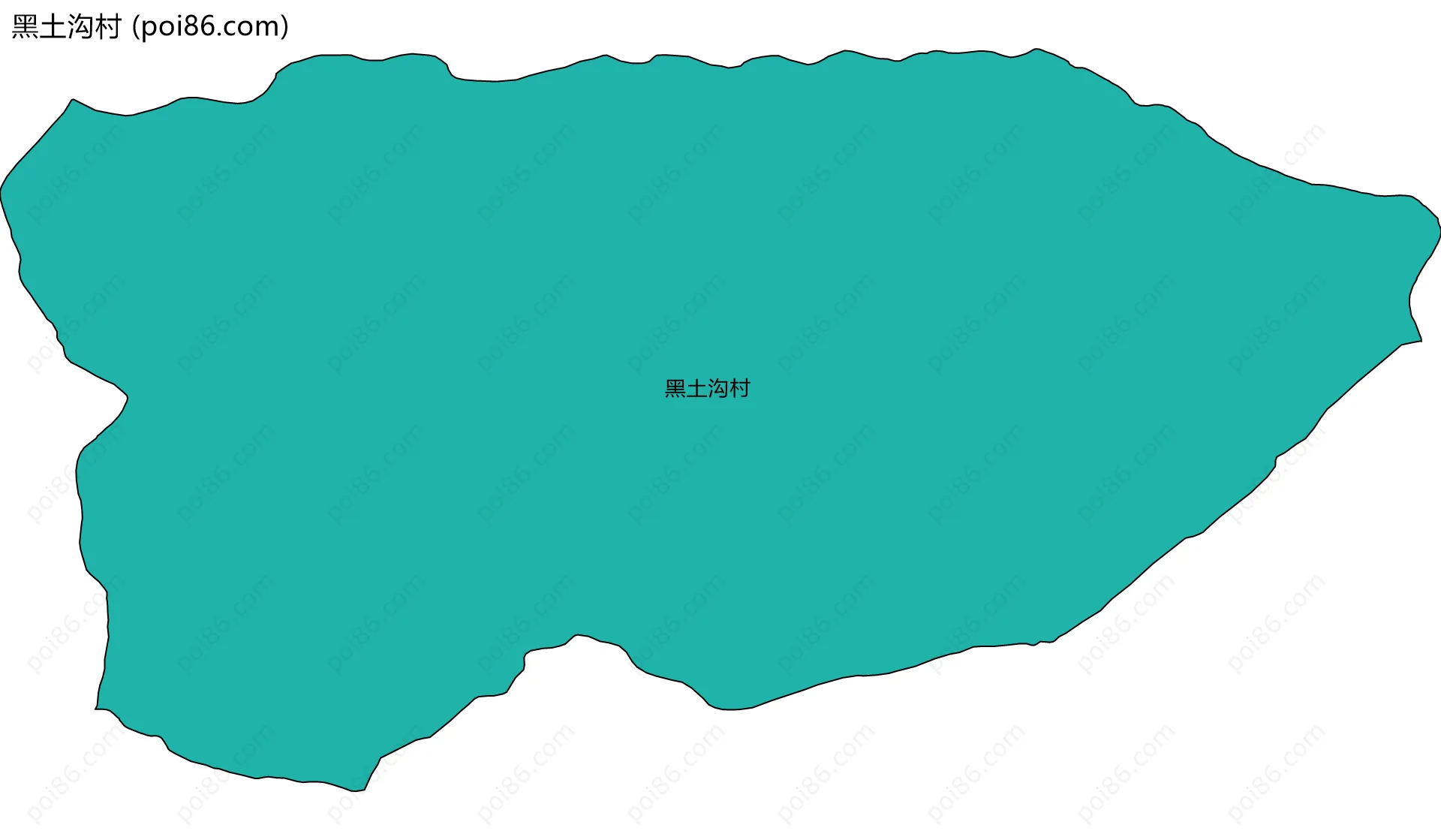 黑土沟村边界地图