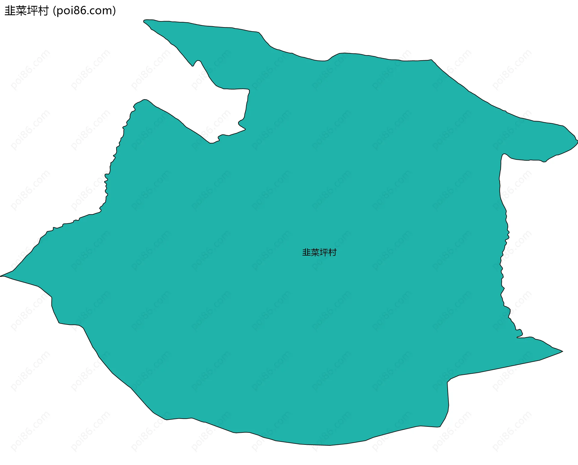 韭菜坪村边界地图