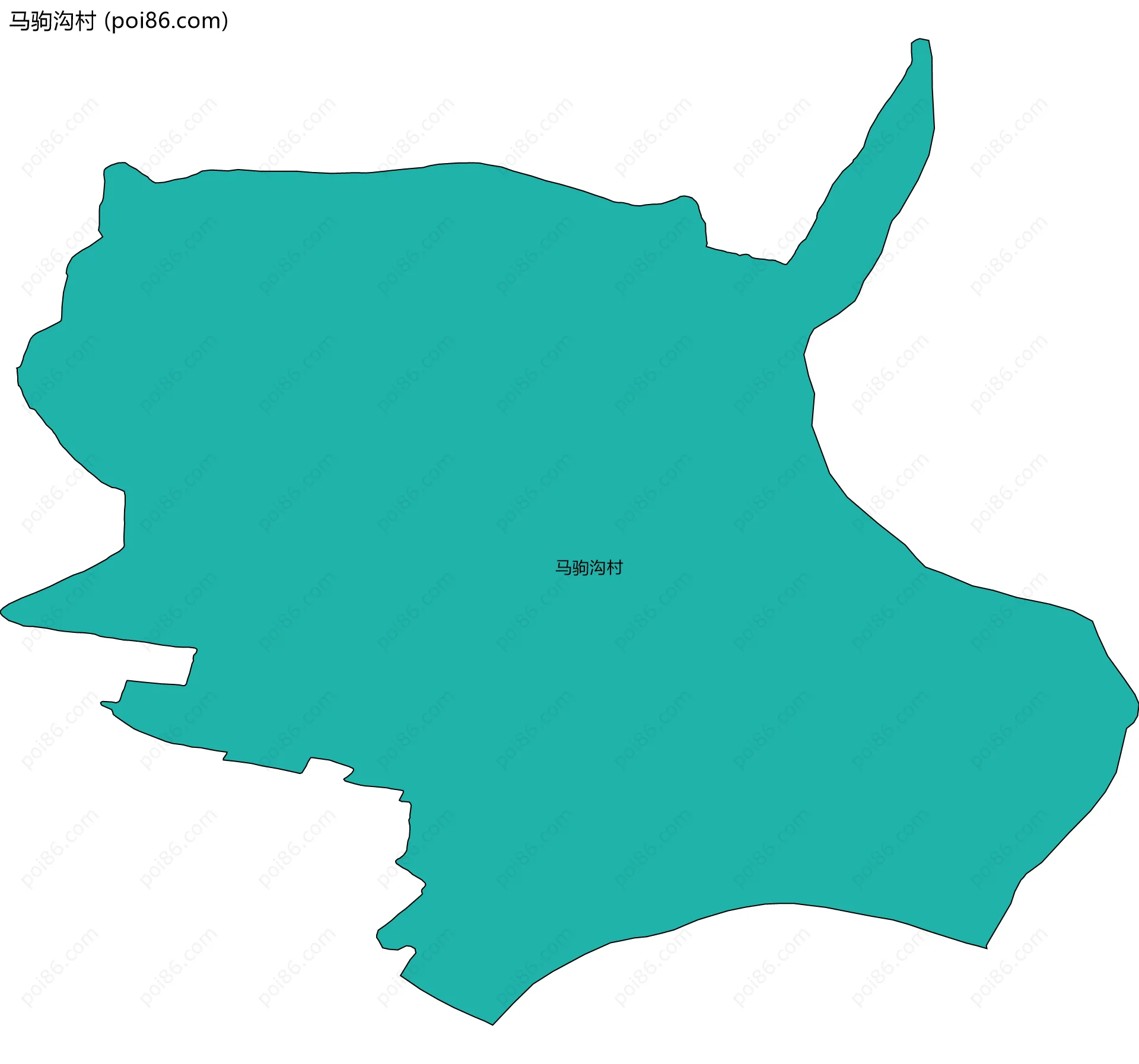 马驹沟村边界地图