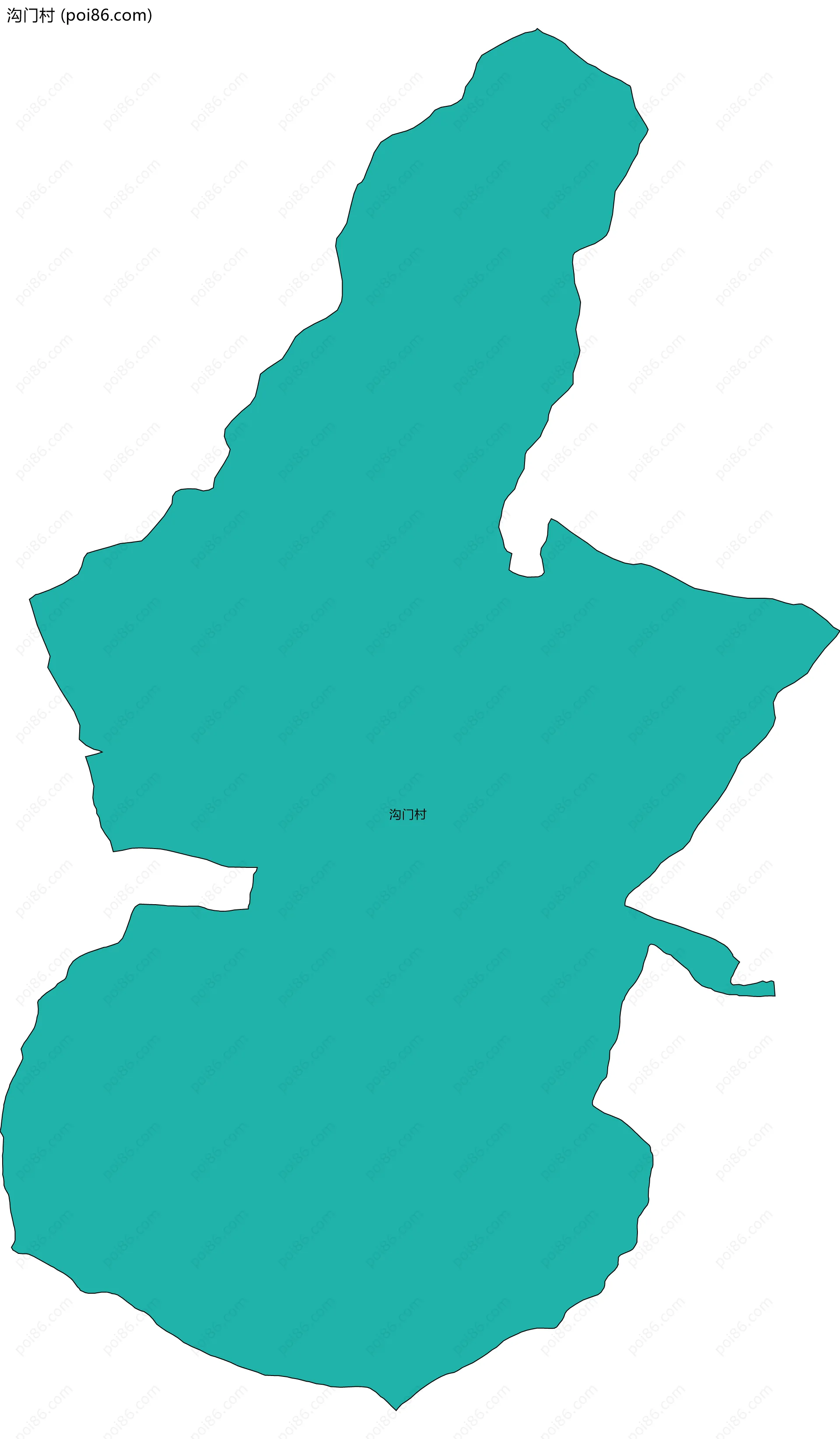 沟门村边界地图