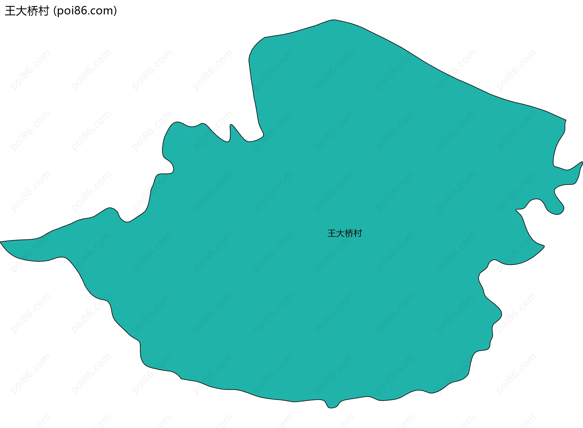 王大桥村边界地图