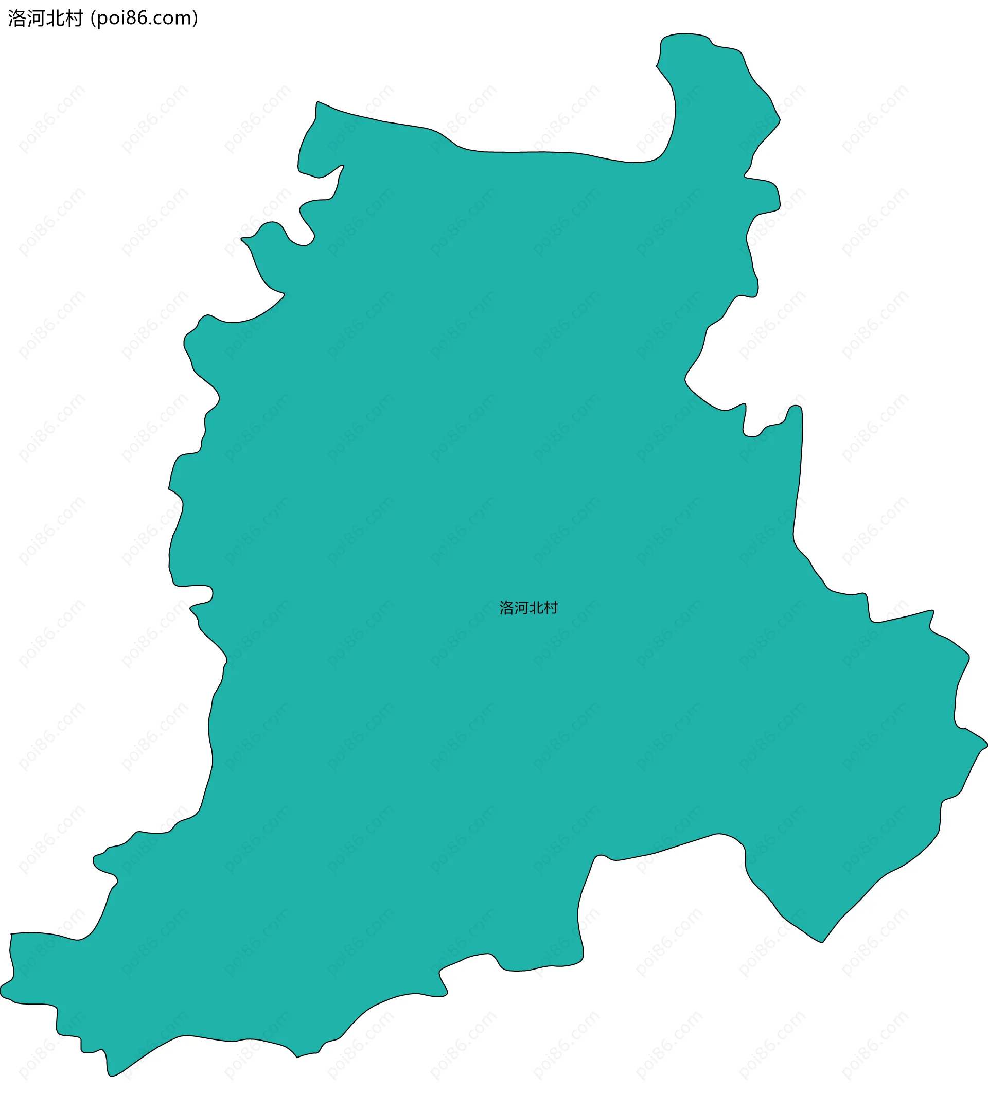 洛河北村边界地图