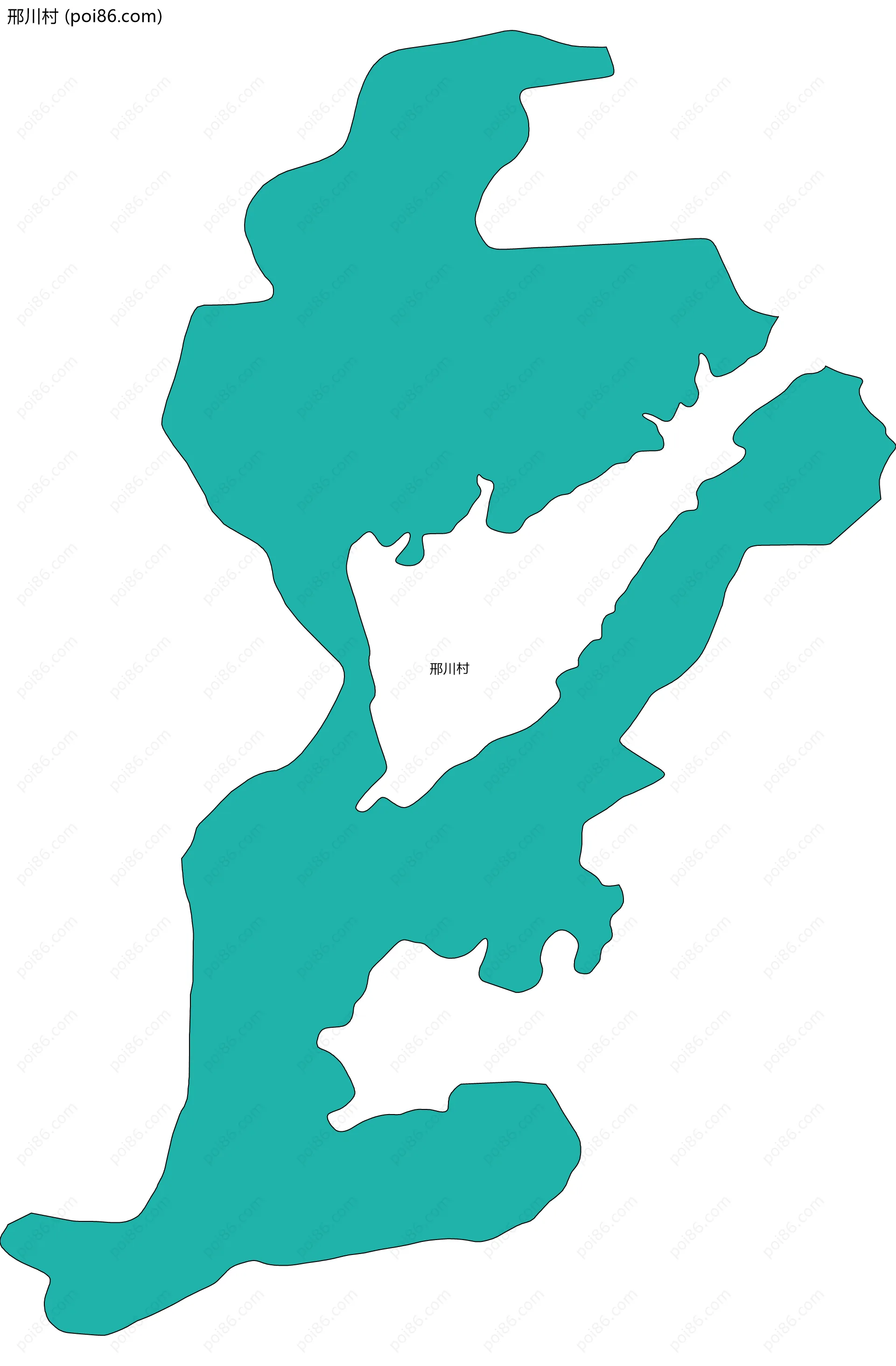 邢川村边界地图