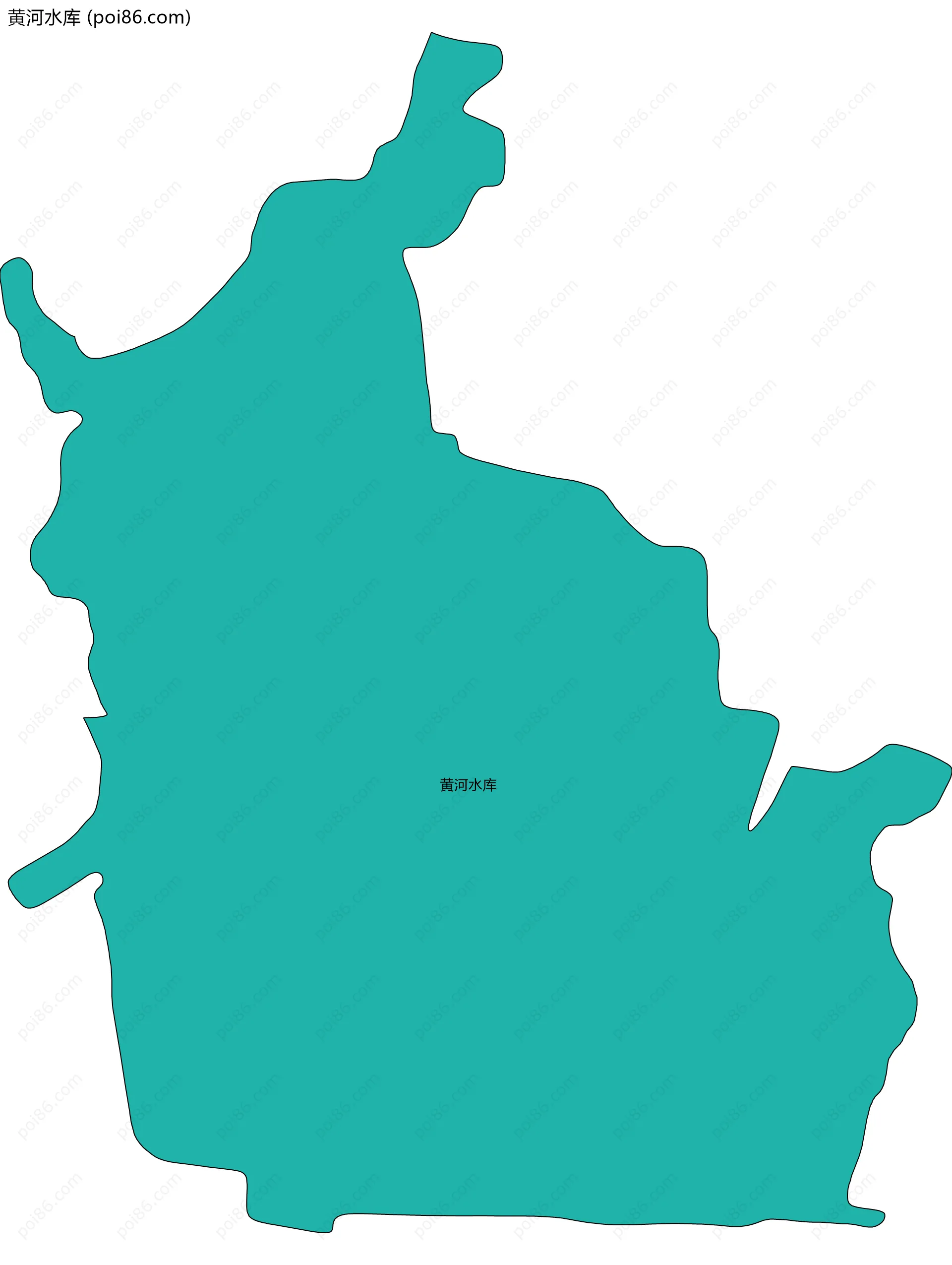 黄河水库边界地图