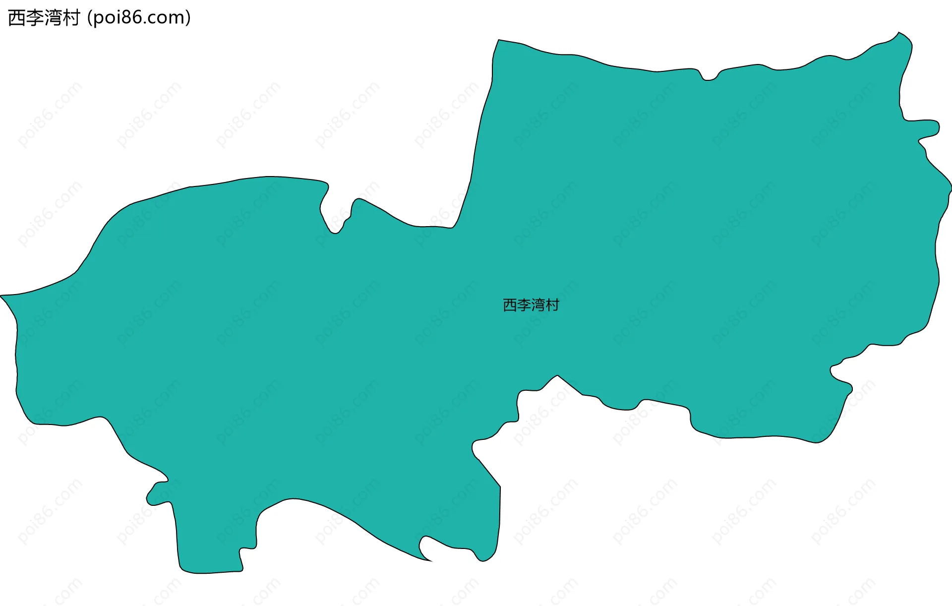 西李湾村边界地图