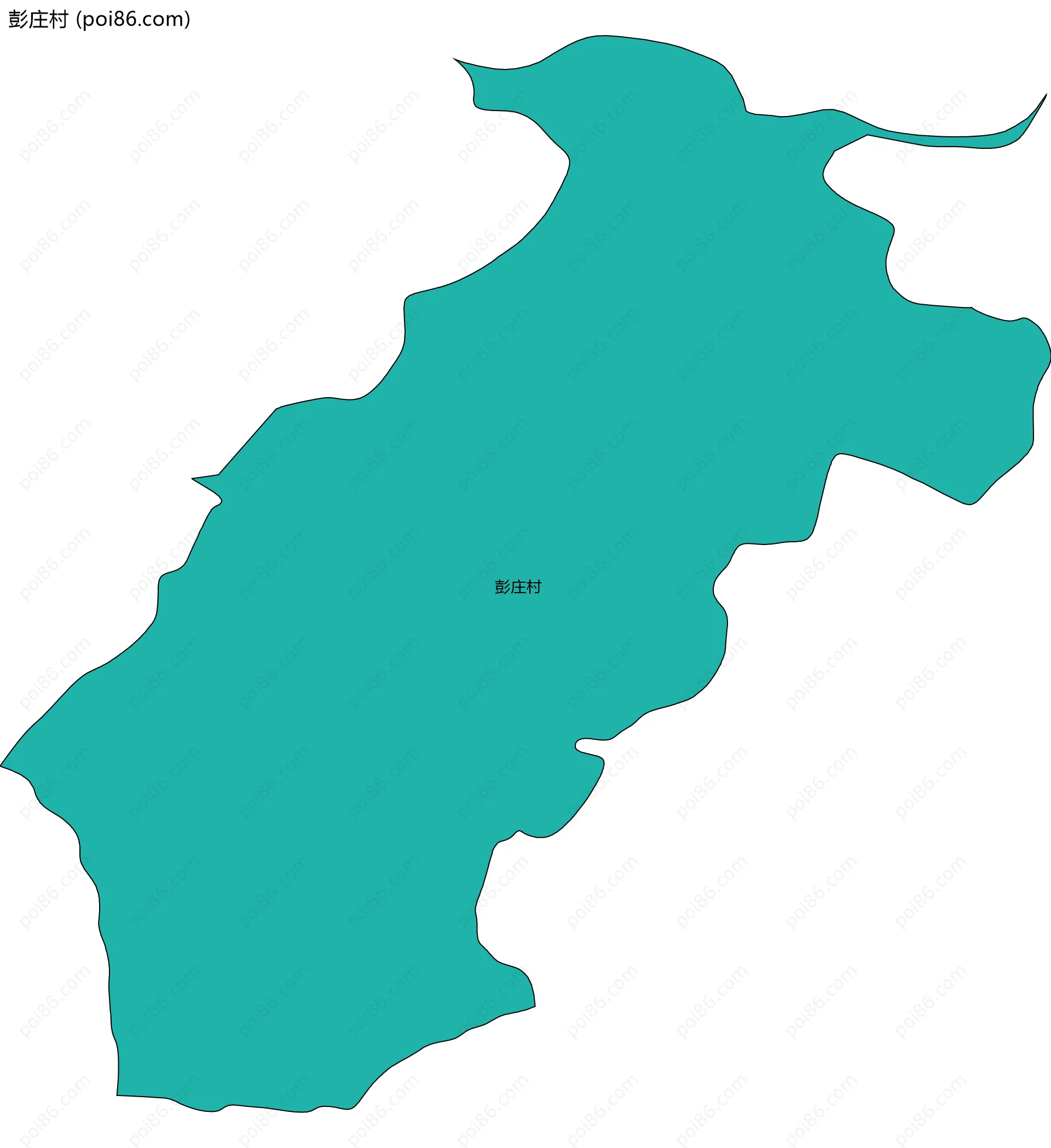 彭庄村边界地图