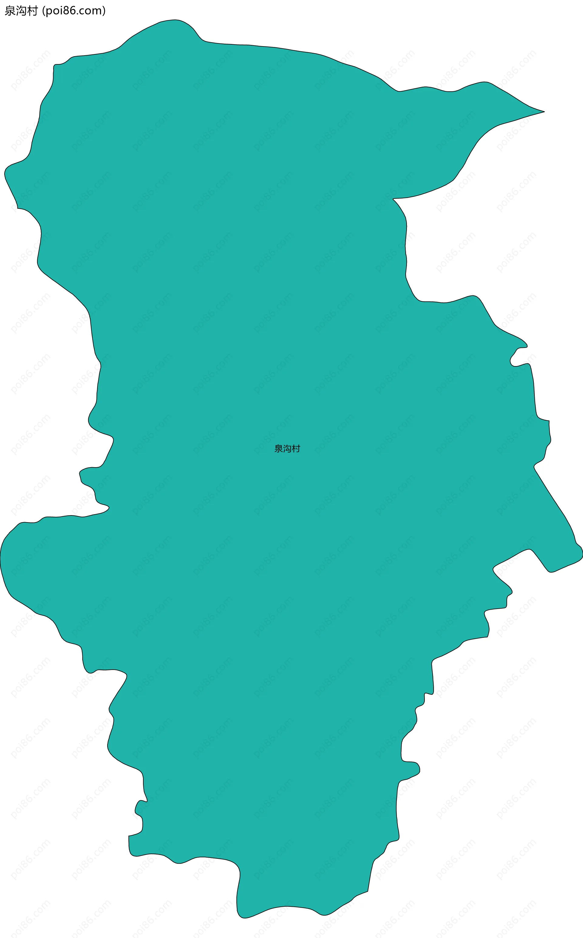 泉沟村边界地图