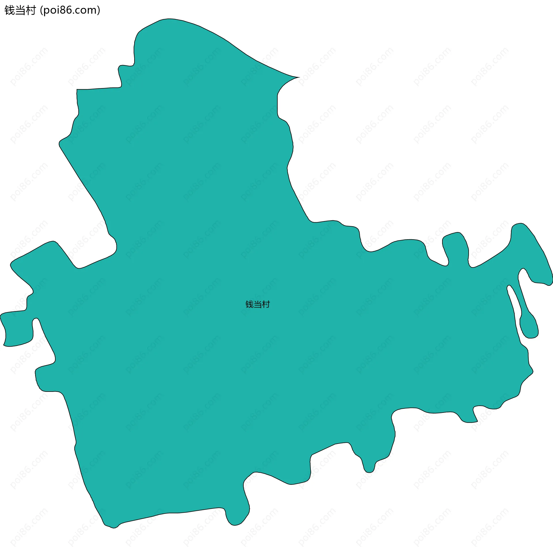 钱当村边界地图