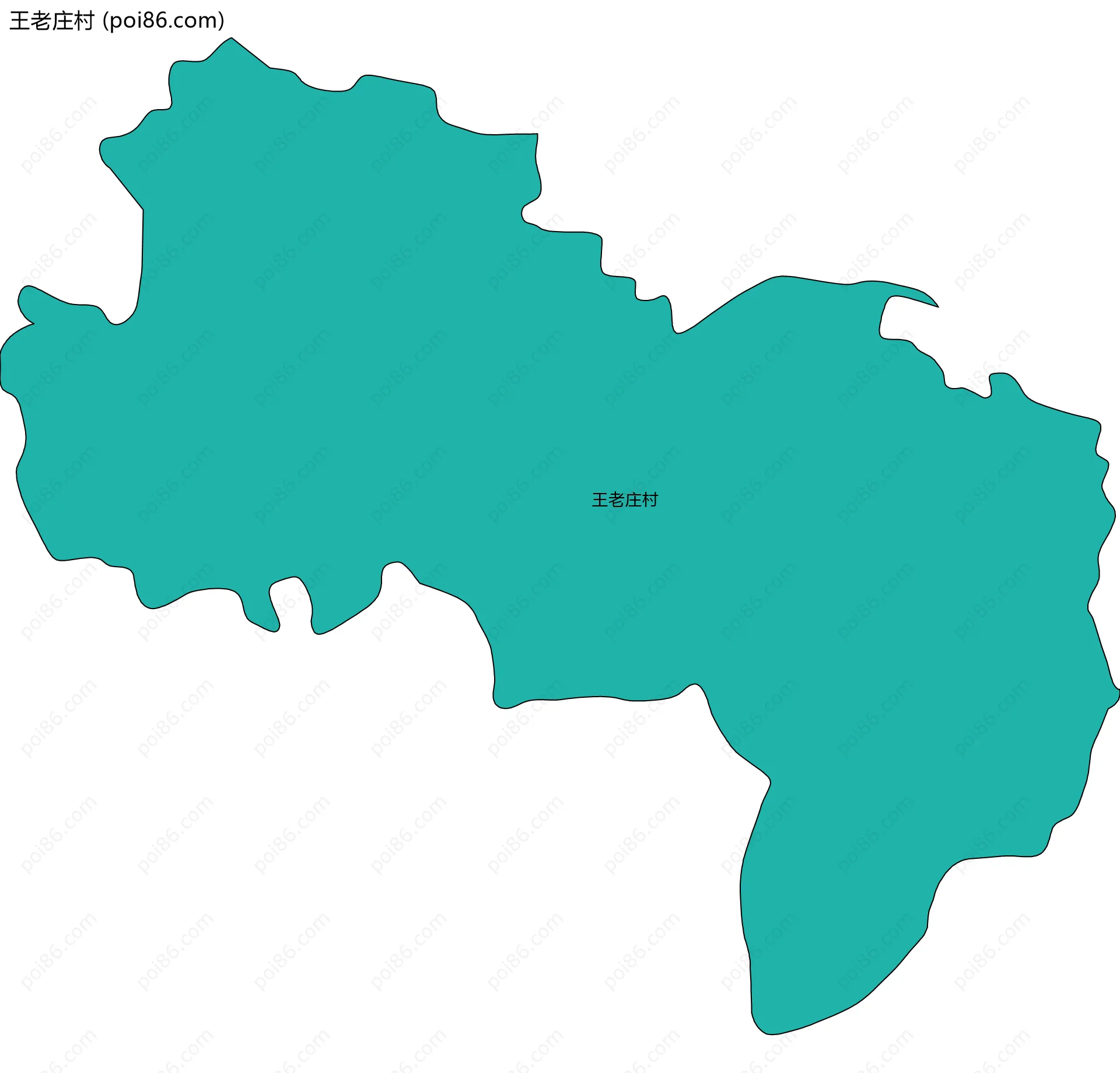王老庄村边界地图