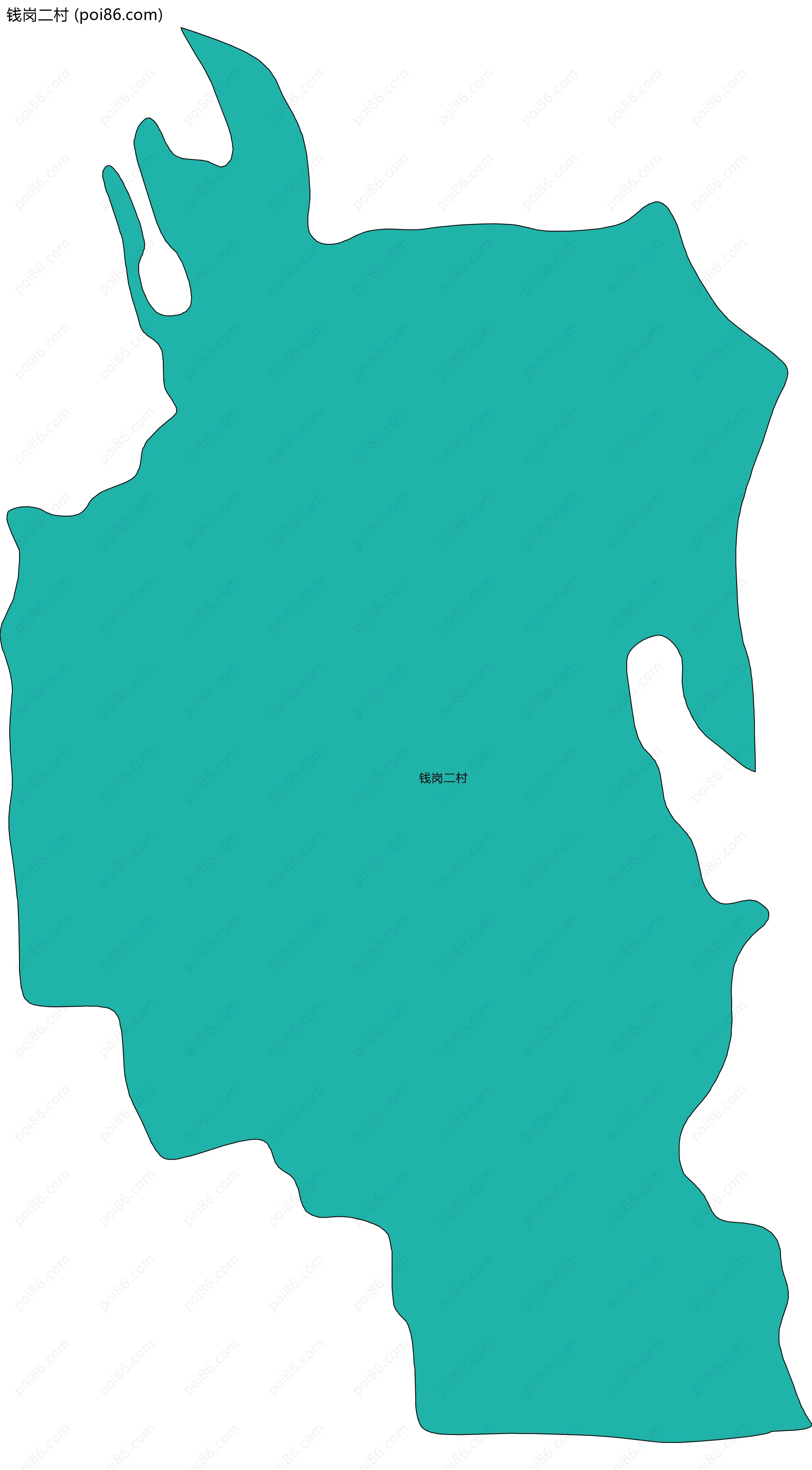 钱岗二村边界地图