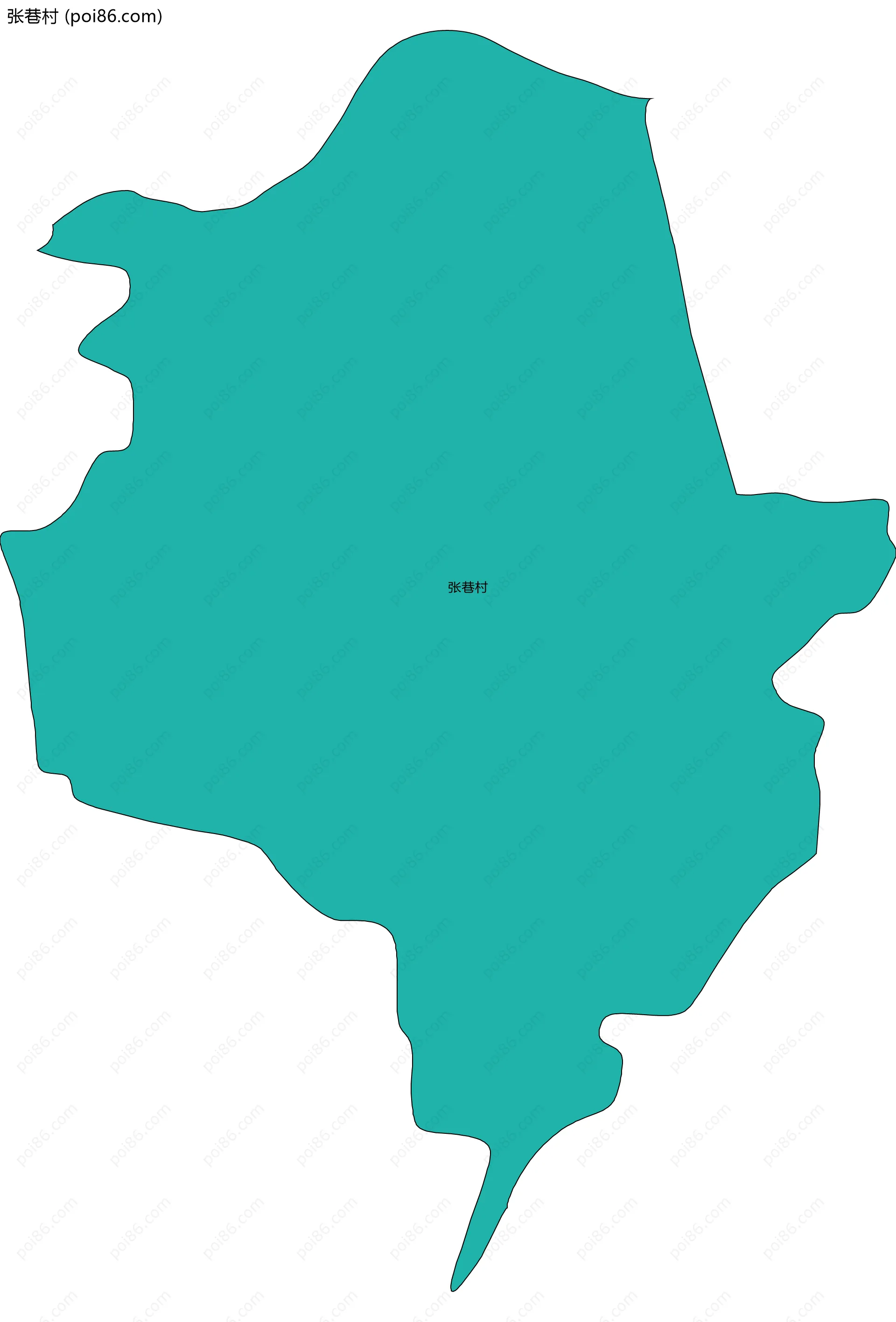 张巷村边界地图