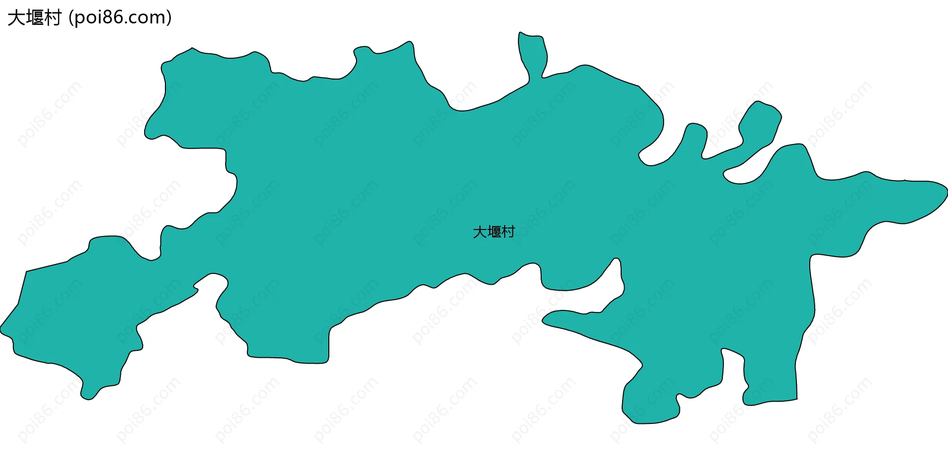 大堰村边界地图