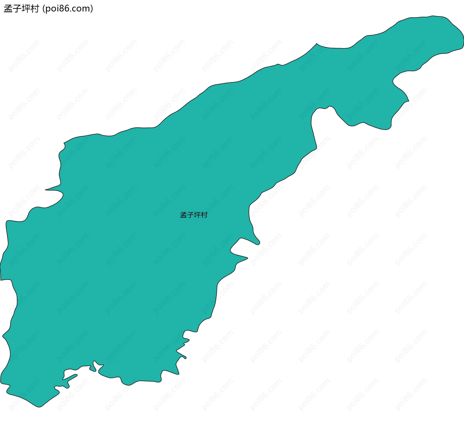 孟子坪村边界地图