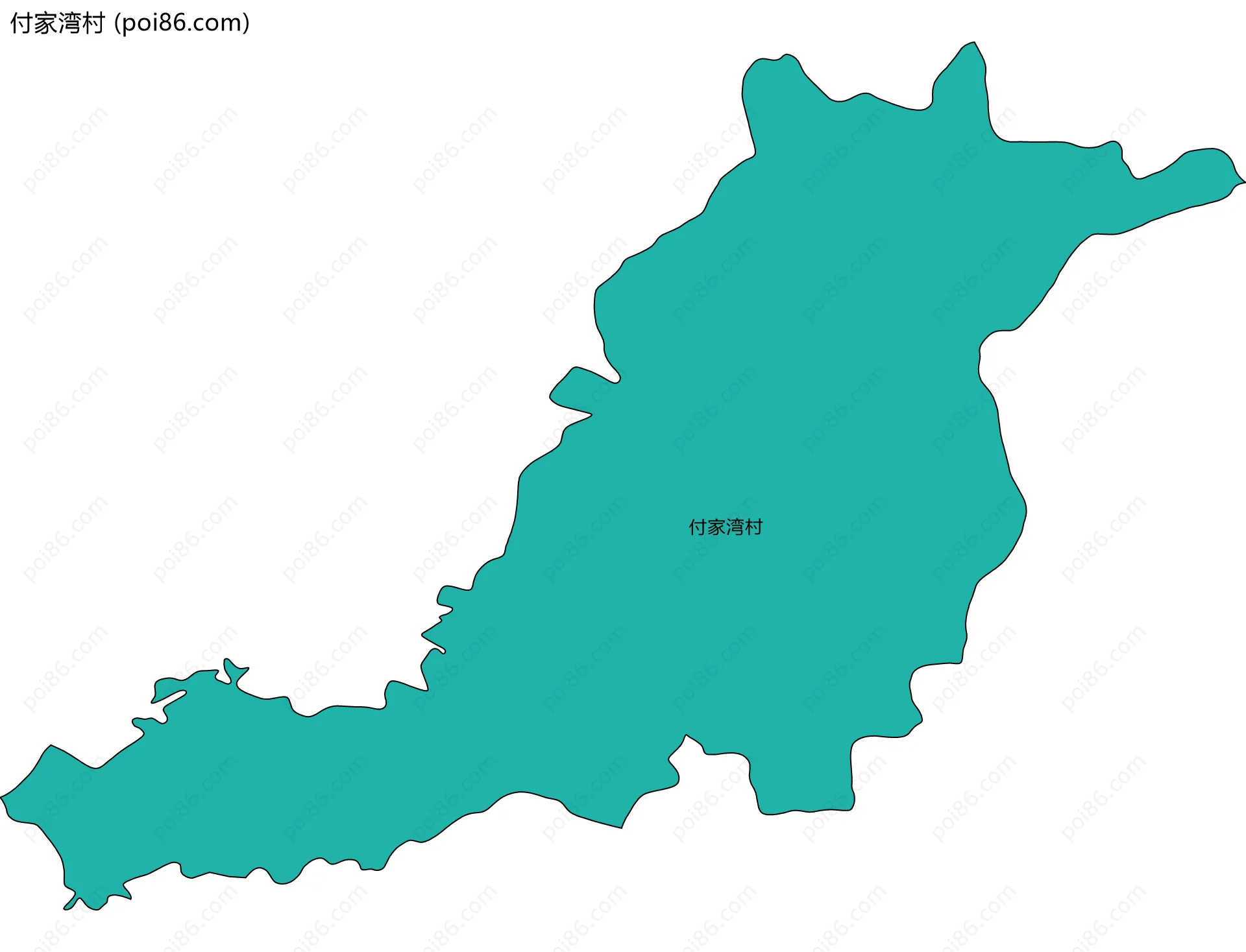 付家湾村边界地图