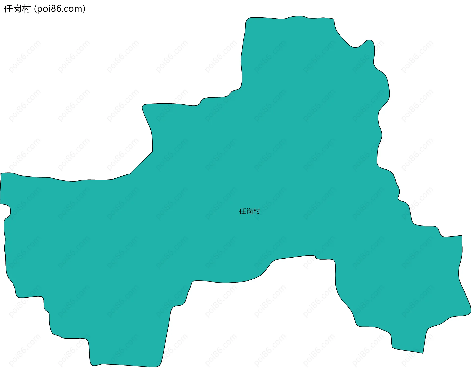 任岗村边界地图