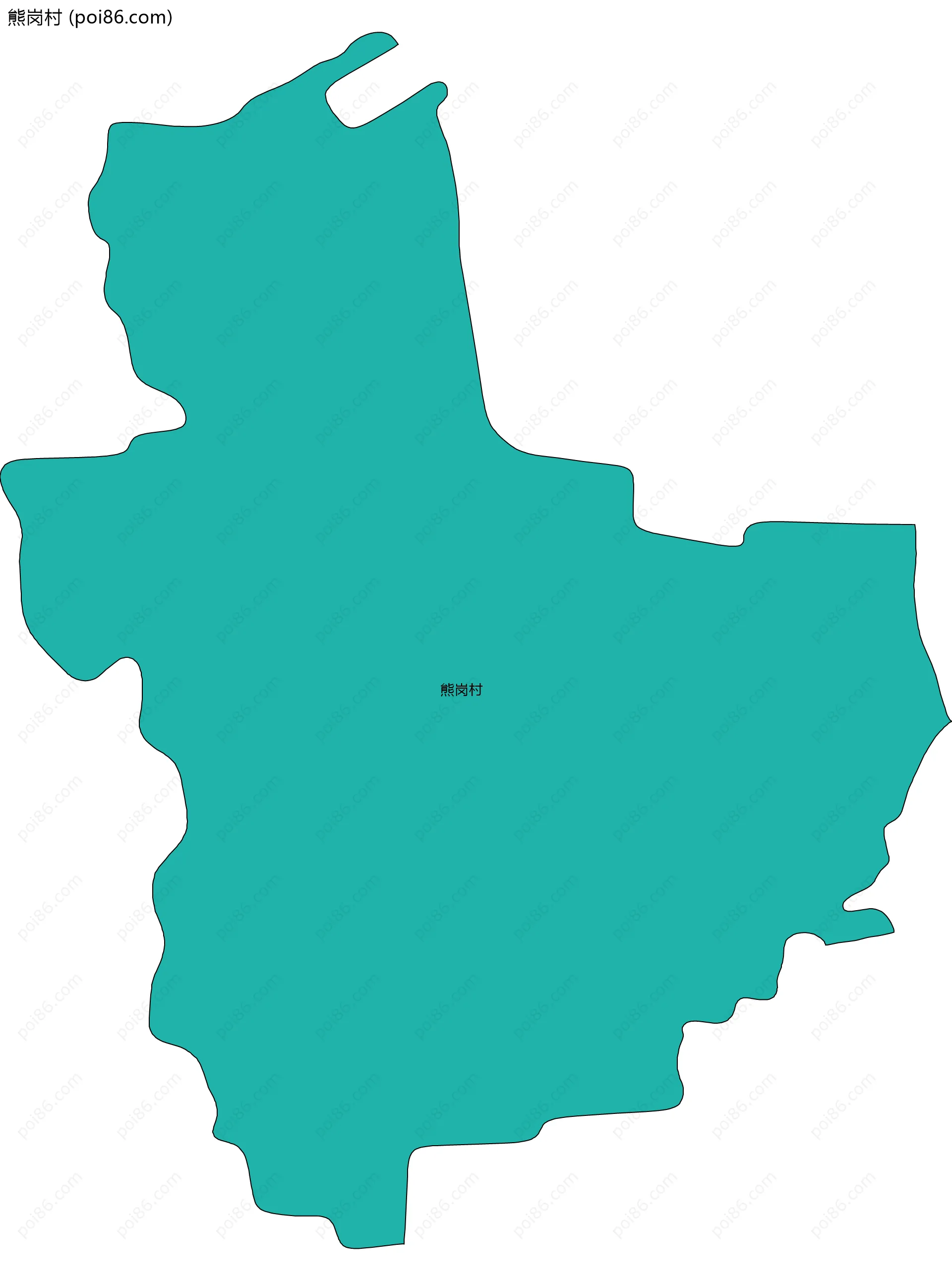 熊岗村边界地图