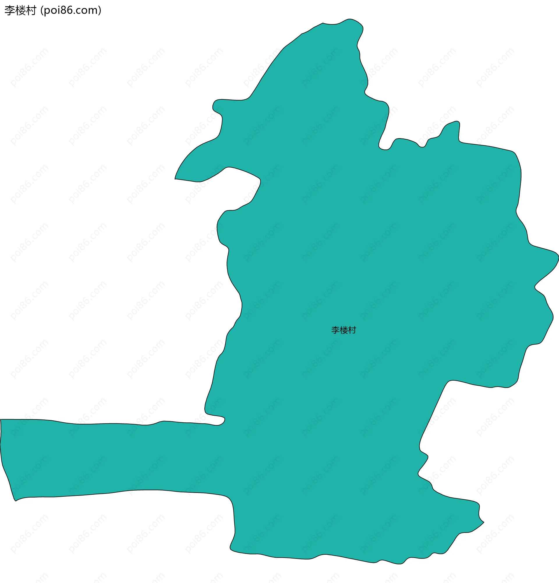 李楼村边界地图