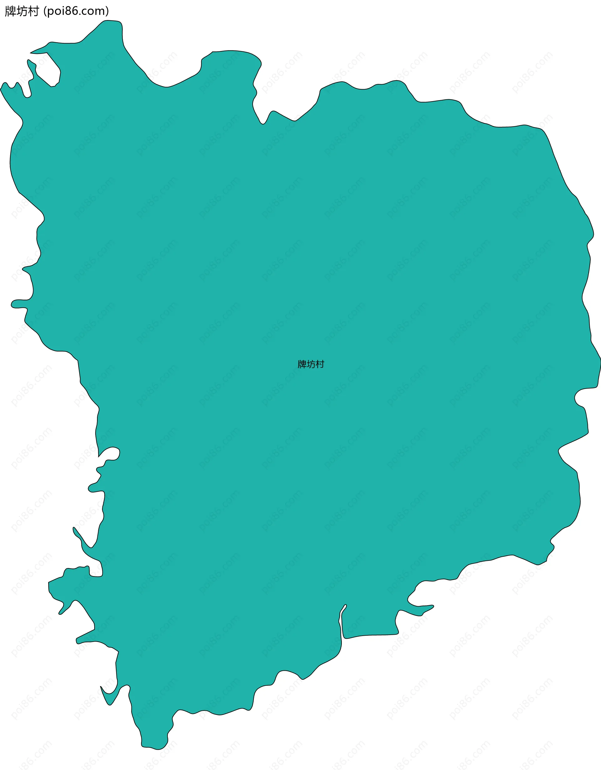 牌坊村边界地图