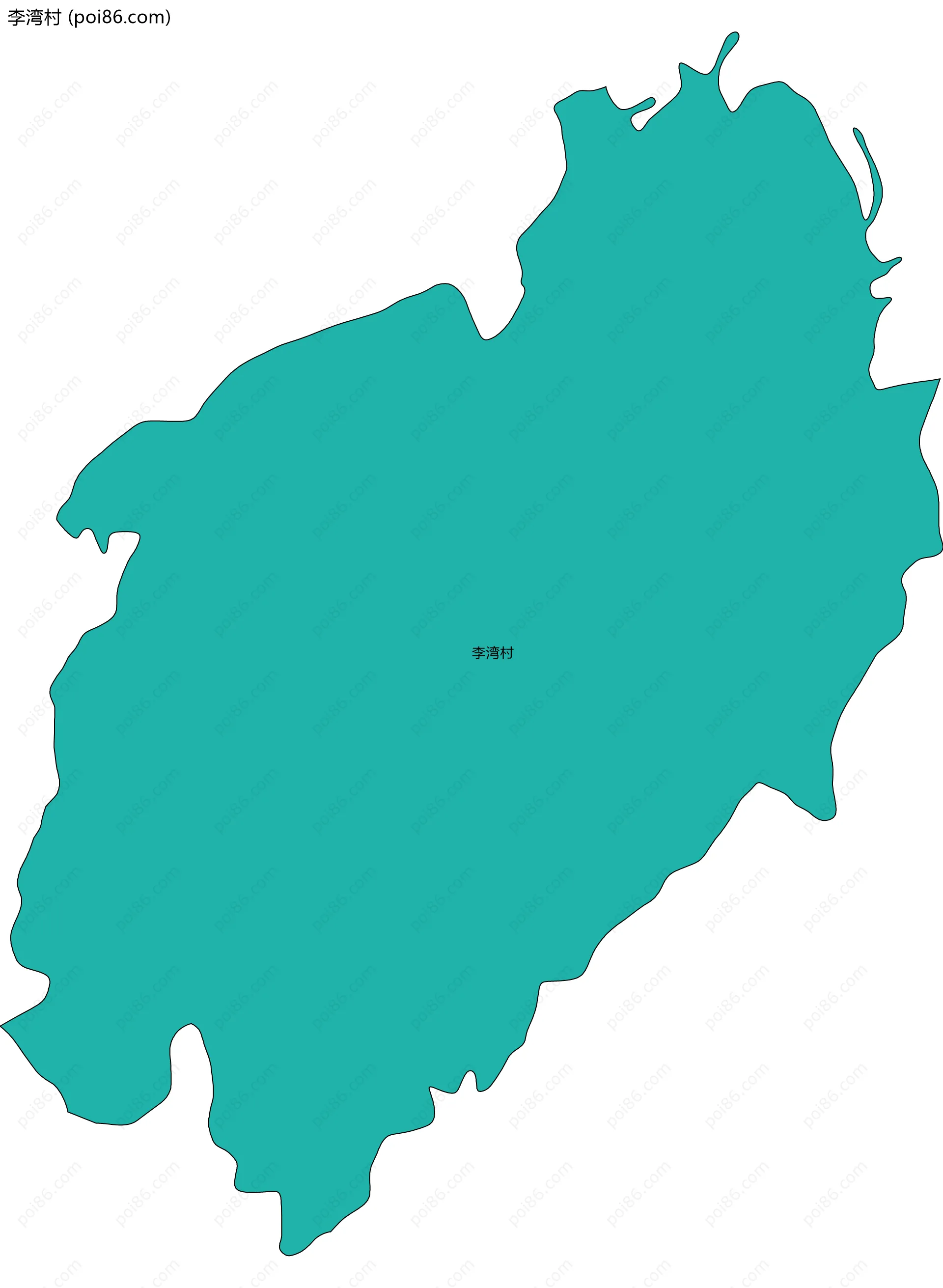 李湾村边界地图