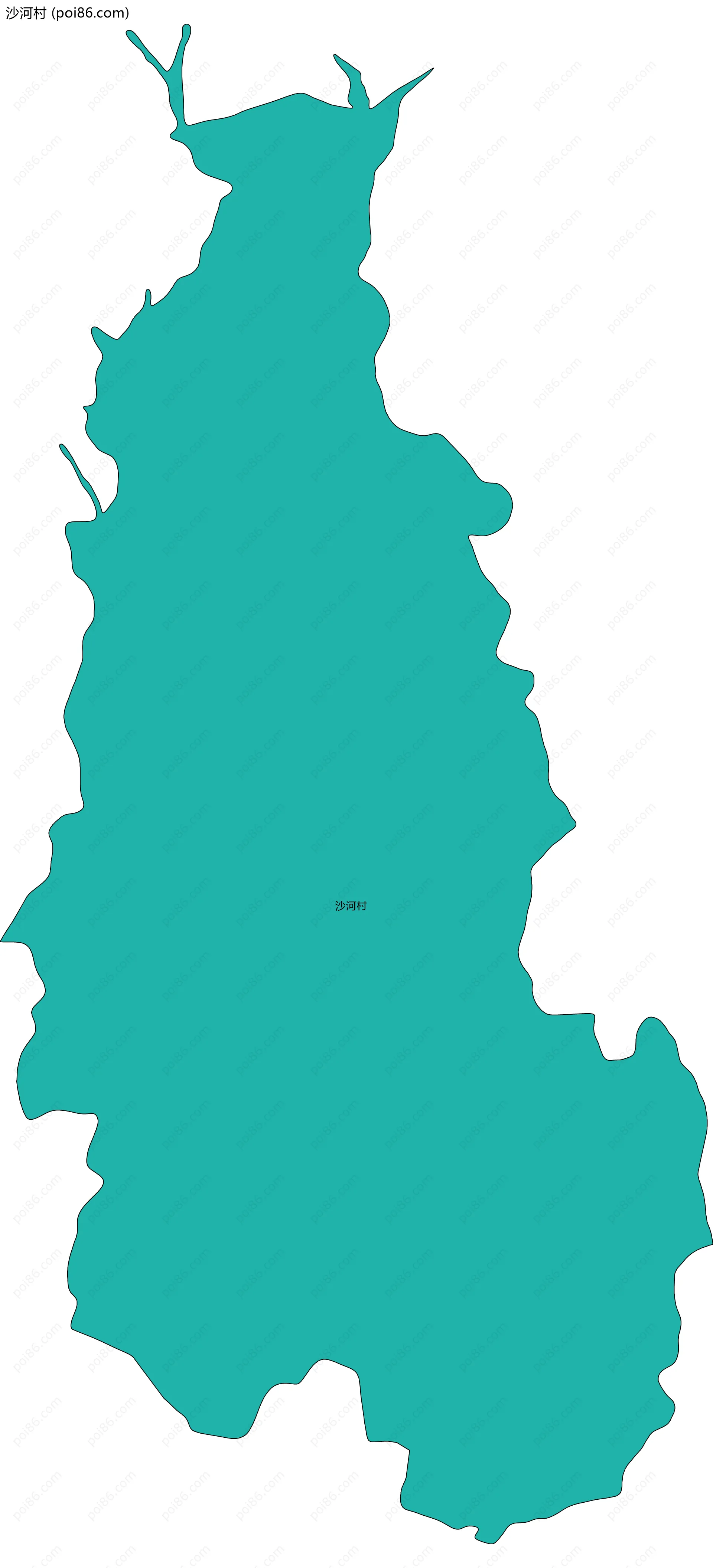 沙河村边界地图