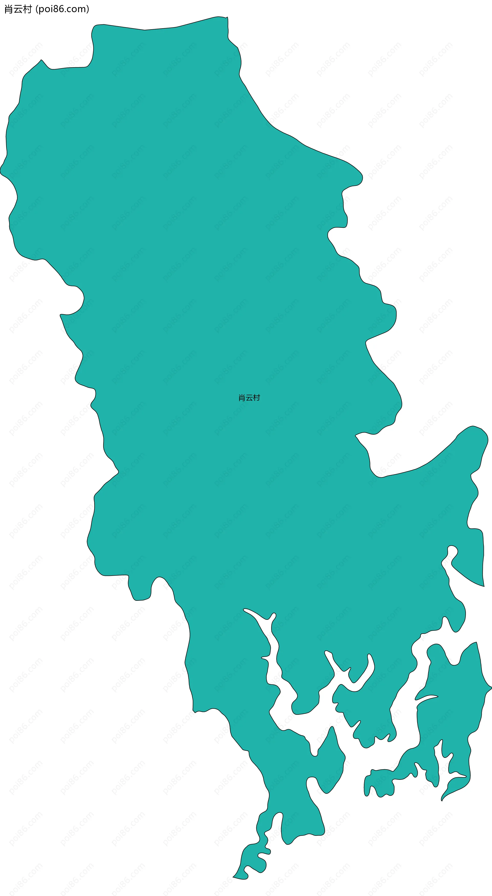 肖云村边界地图