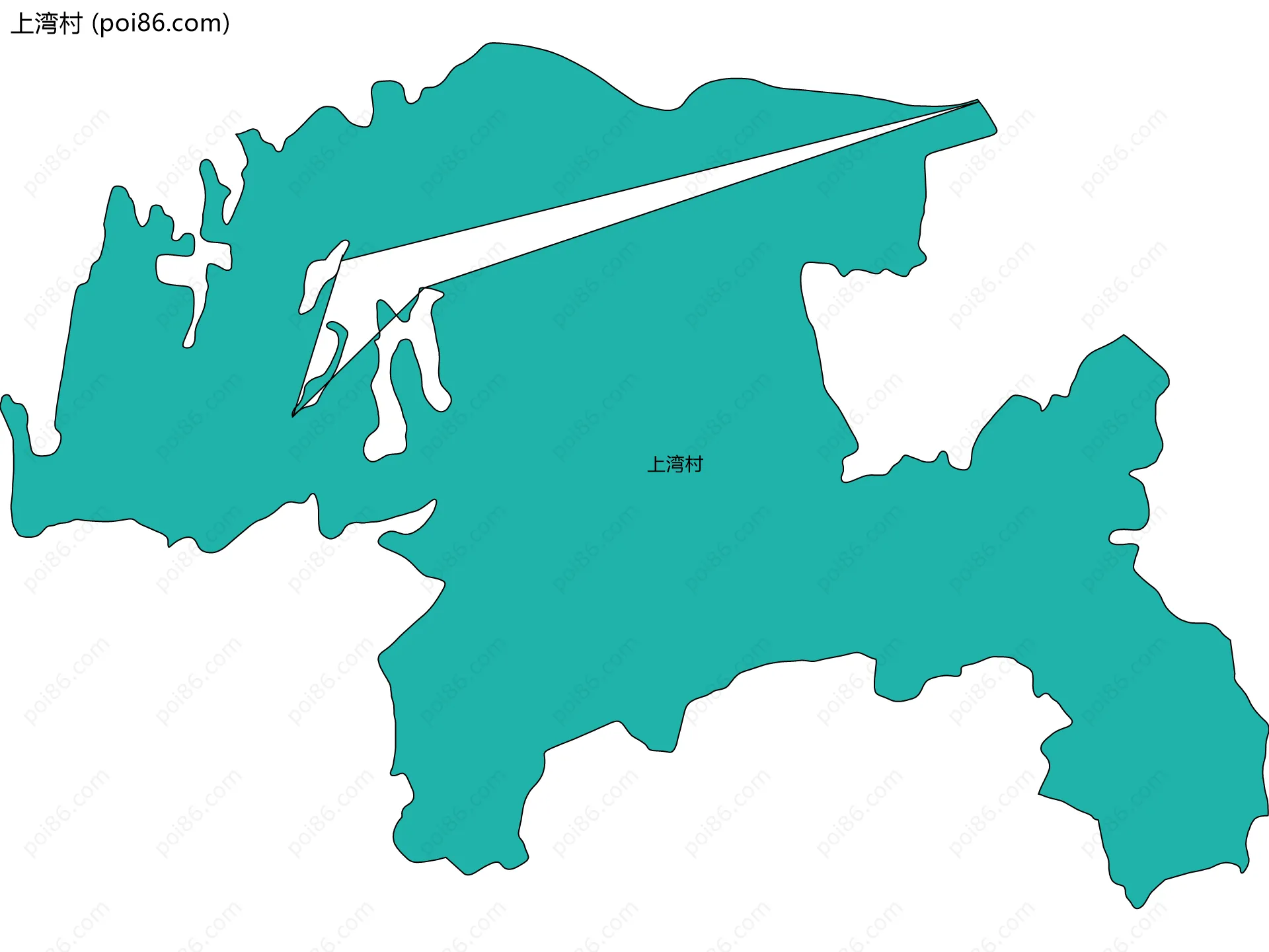 上湾村边界地图