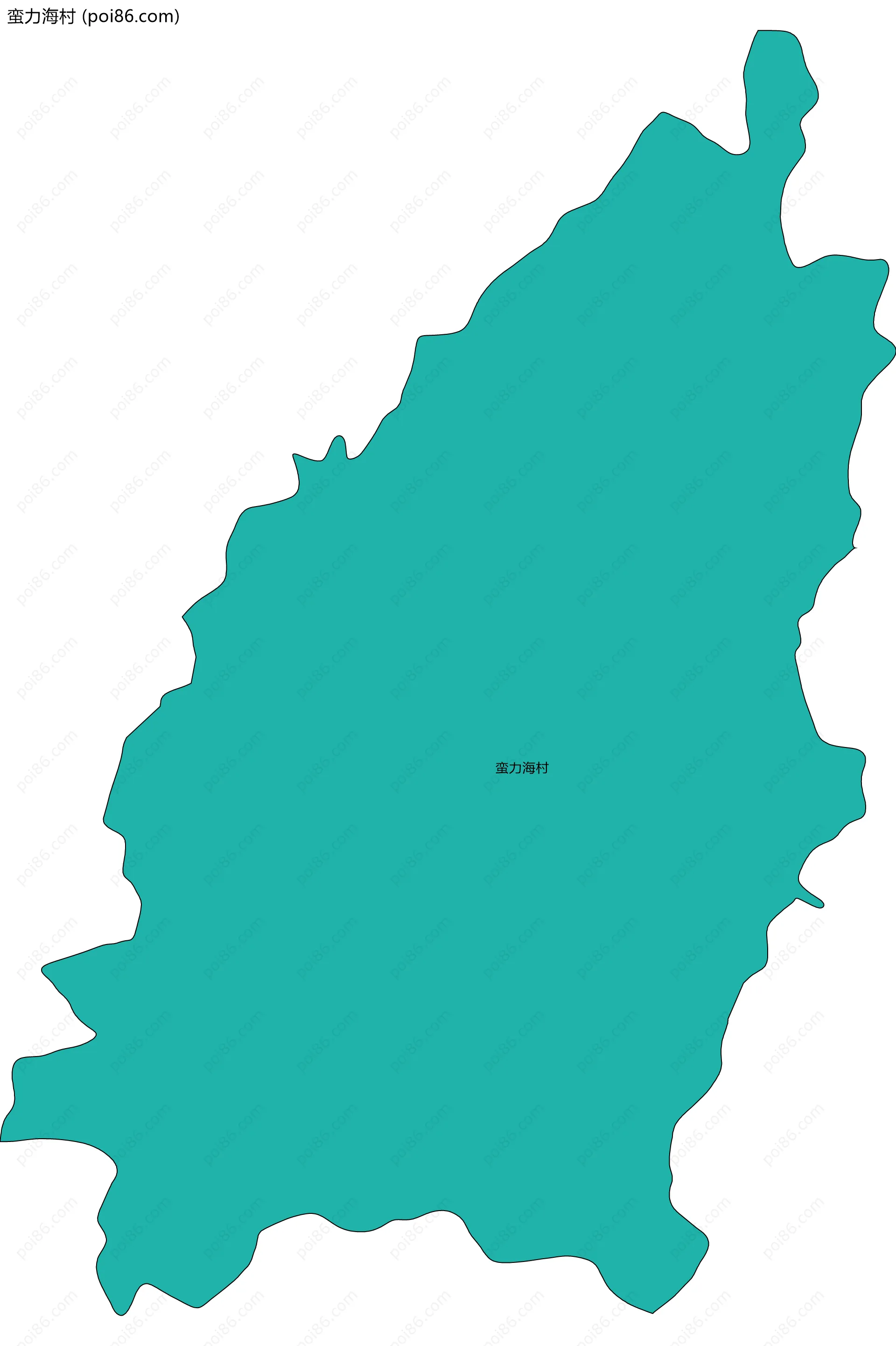 蛮力海村边界地图