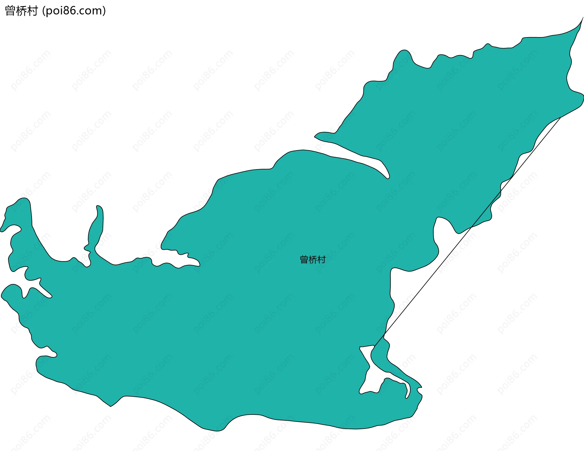 曾桥村边界地图
